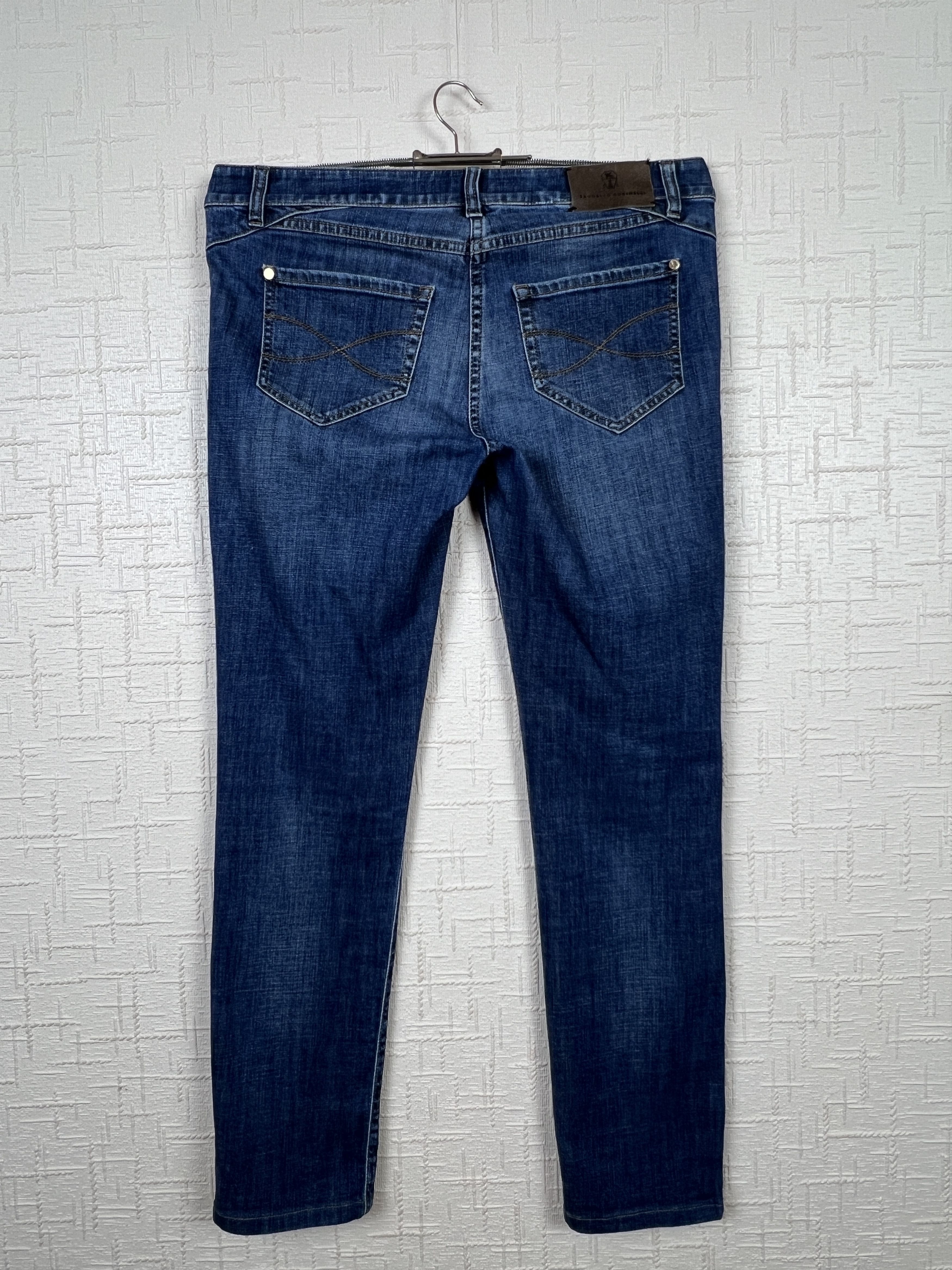Brunello Cucinelli Brunello Cucinelli Women's Skinny Fit Blue Jeans Size 30" / US 8 / IT 44 - 2 Thumbnail