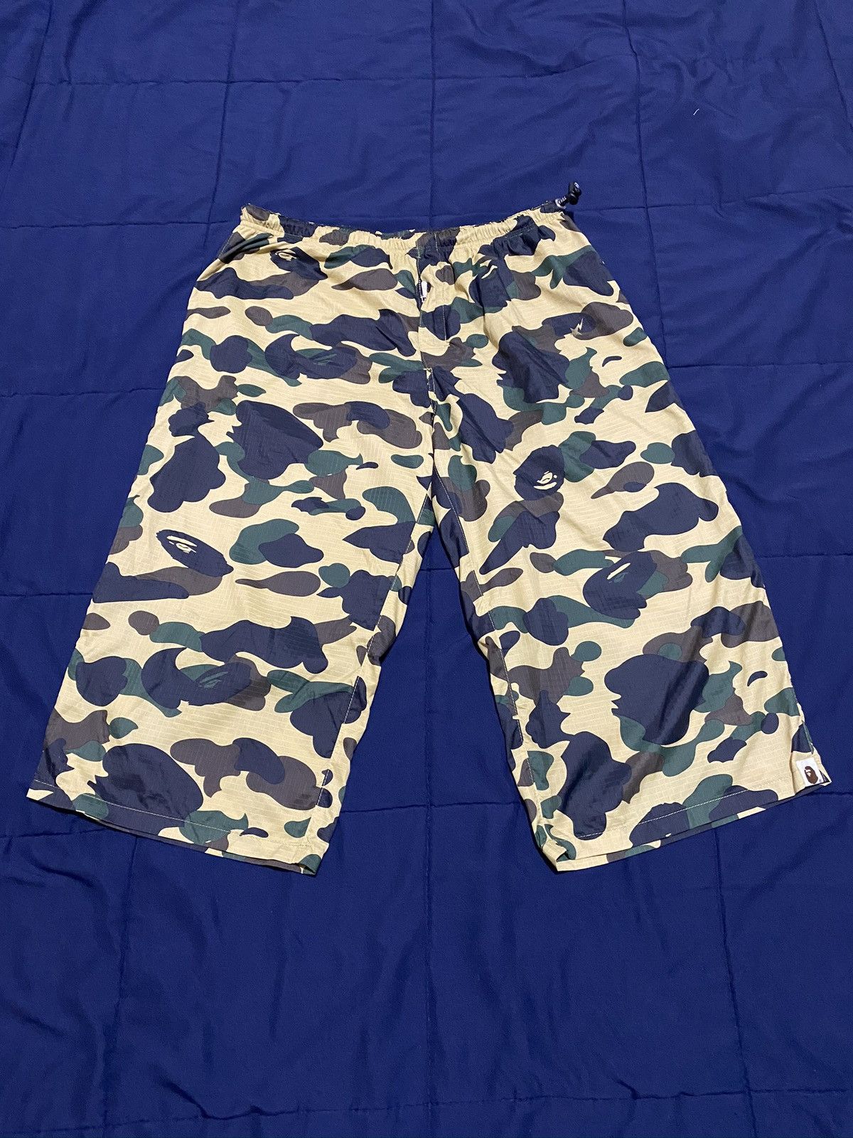 image of Bape 1St Camo Shorts in Yellow, Men's (Size 30)