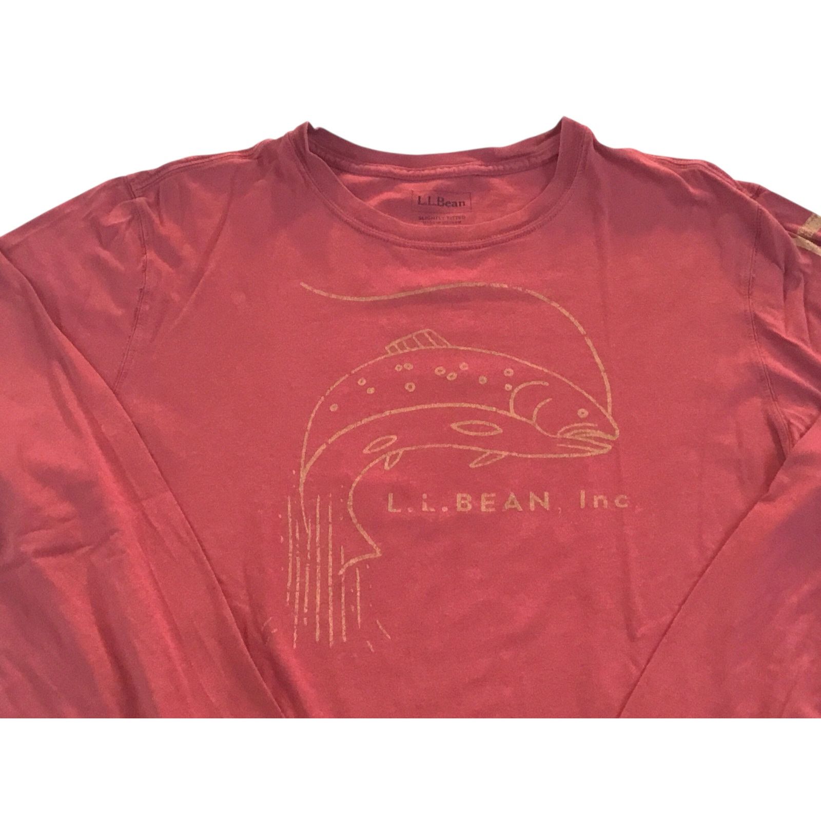L.L. Bean L. L. Bean Long Sleeve T-Shirt Rust Fish Size Large Size US L / EU 52-54 / 3 - 2 Thumbnail