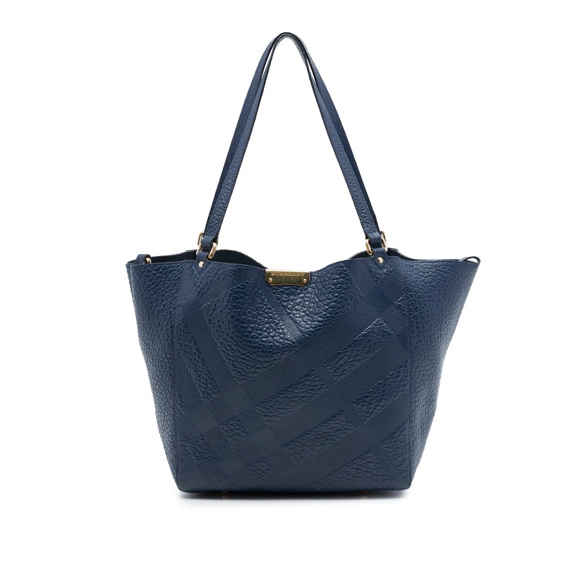 Burberry Elephant Embossed Calfskin Check Canterbury Tote Size ONE SIZE - 1 Thumbnail