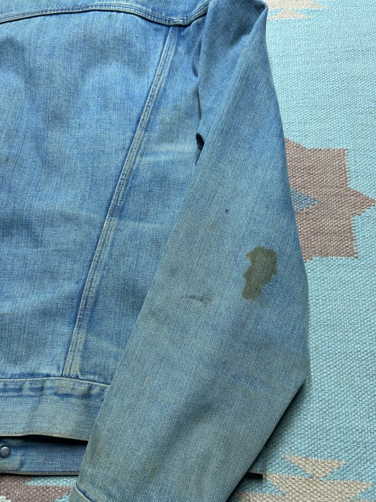 Vintage Vtg 70 wrangler no fault denim jacket farm faded workwear 42 Size US L / EU 52-54 / 3 - 10 Thumbnail
