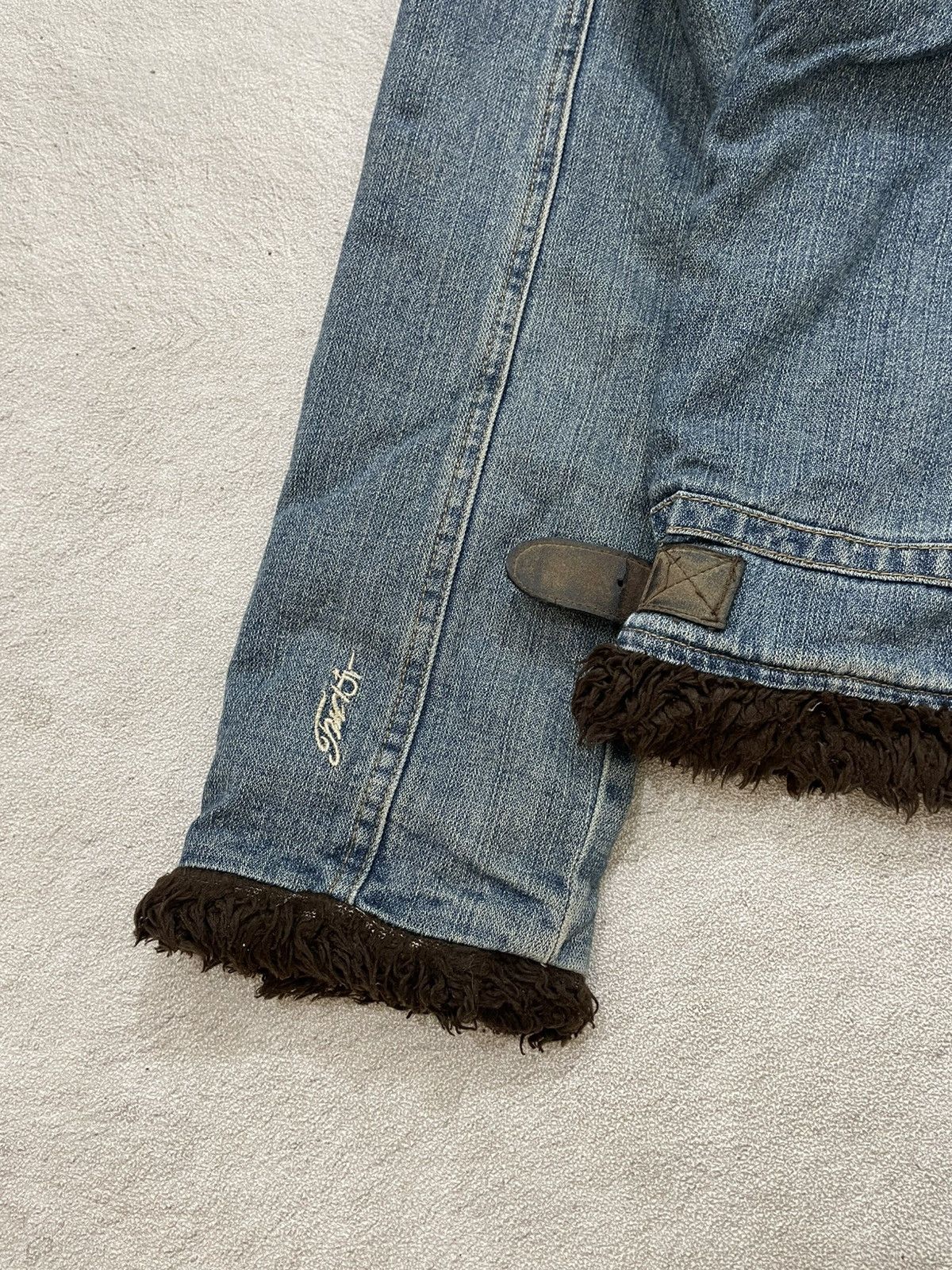 14th Addiction 2000s Tom n Born Japan Denim Collar Jacket Patch Grunge LGB Size US L / EU 52-54 / 3 - 8 Thumbnail