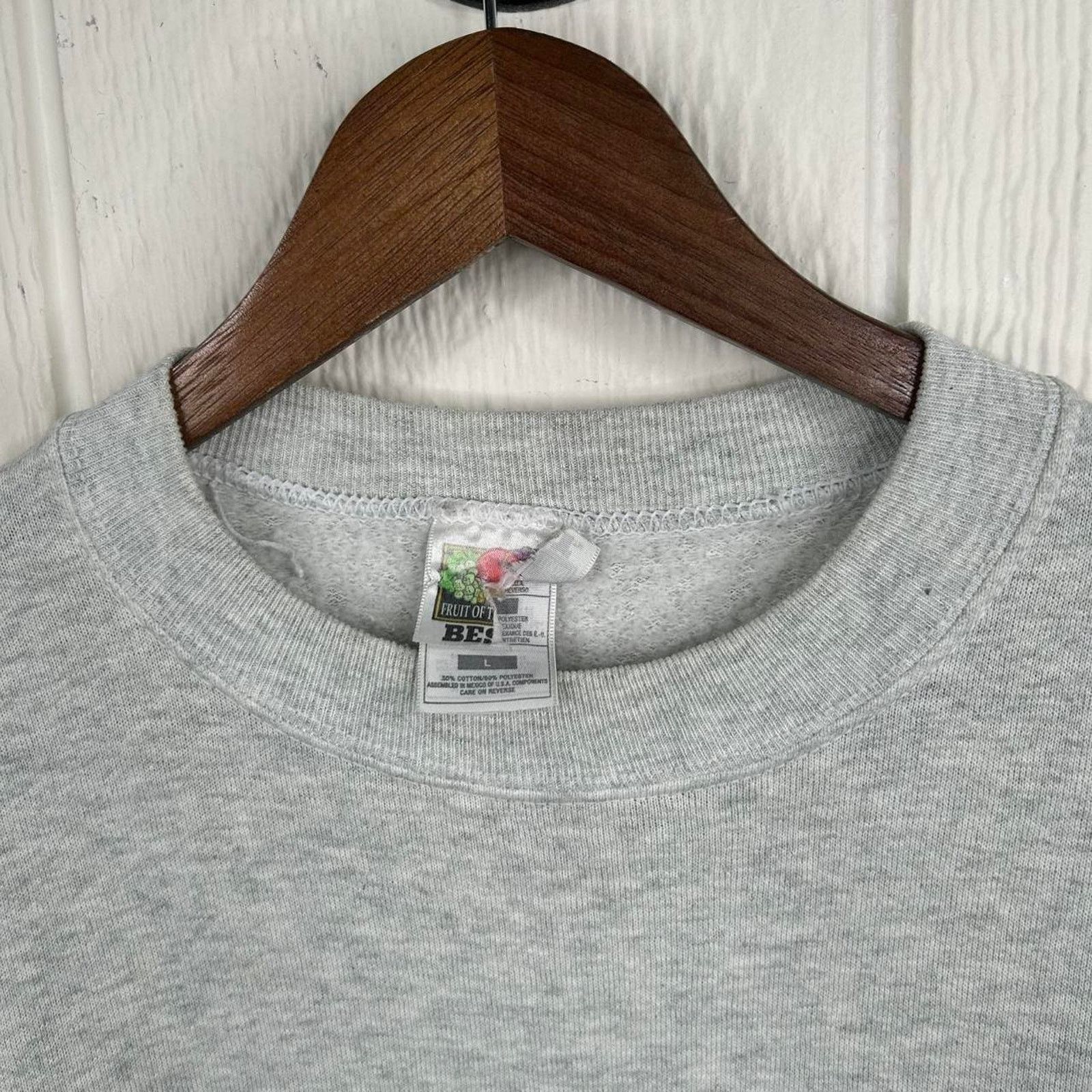 Fruit Of The Loom Vintage 90s Grey Hard Rock Cafe New York Crewneck Size Large Size US L / EU 52-54 / 3 - 4 Thumbnail