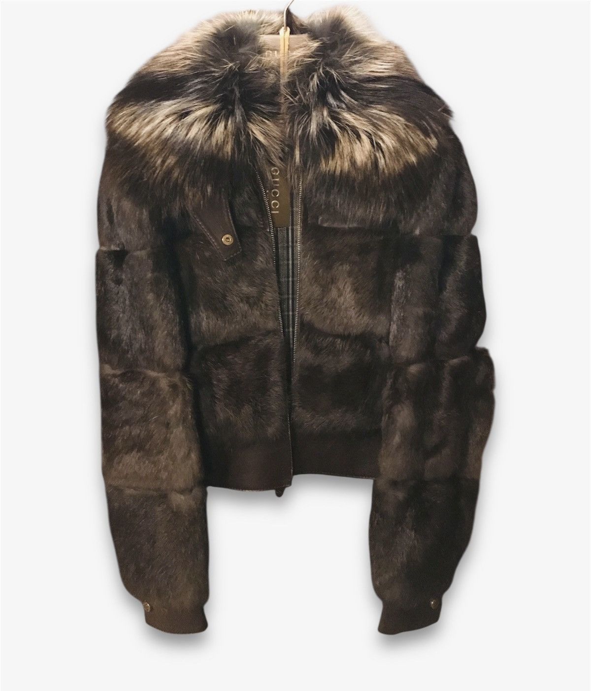 Gucci GUCCI by Tom Ford Mink Fur Leather Jacket runway brown black Size S / US 4 / IT 40 - 1 Thumbnail