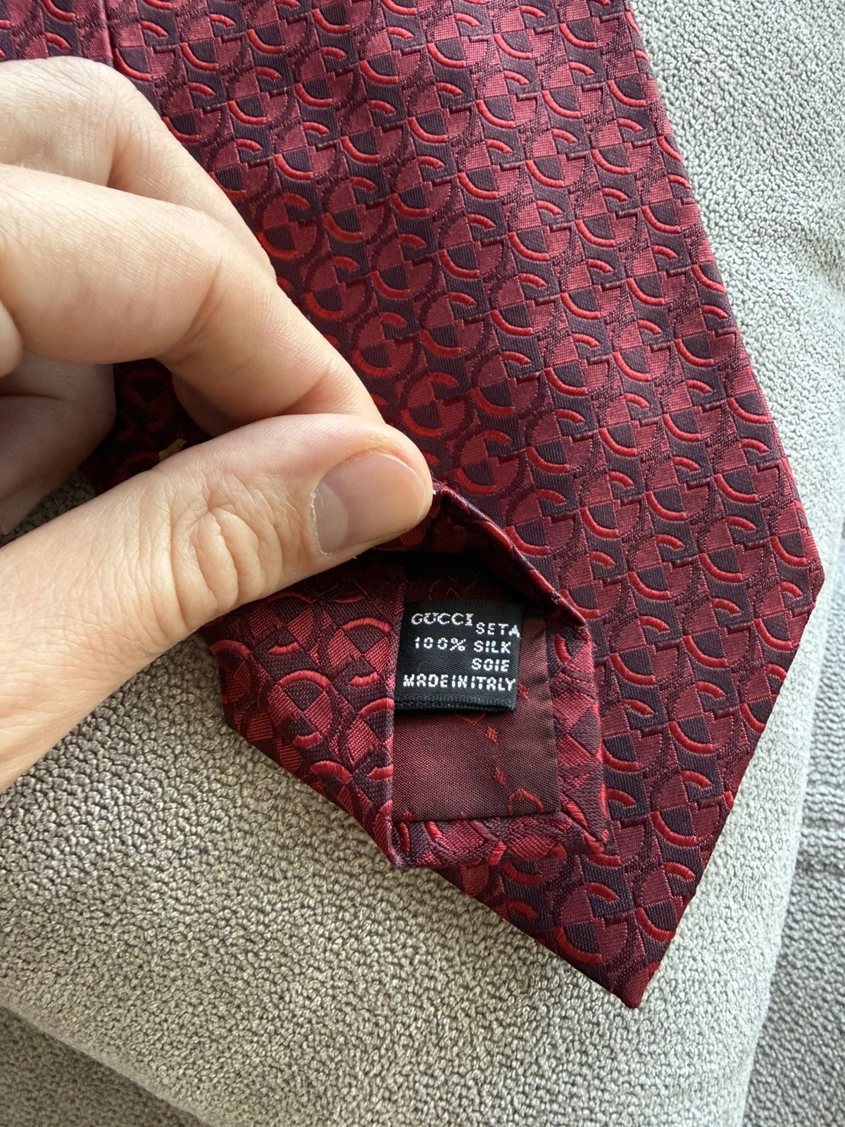 Gucci Gucci by Tom Ford Monogram Silk Mens Ties Size ONE SIZE - 6 Thumbnail