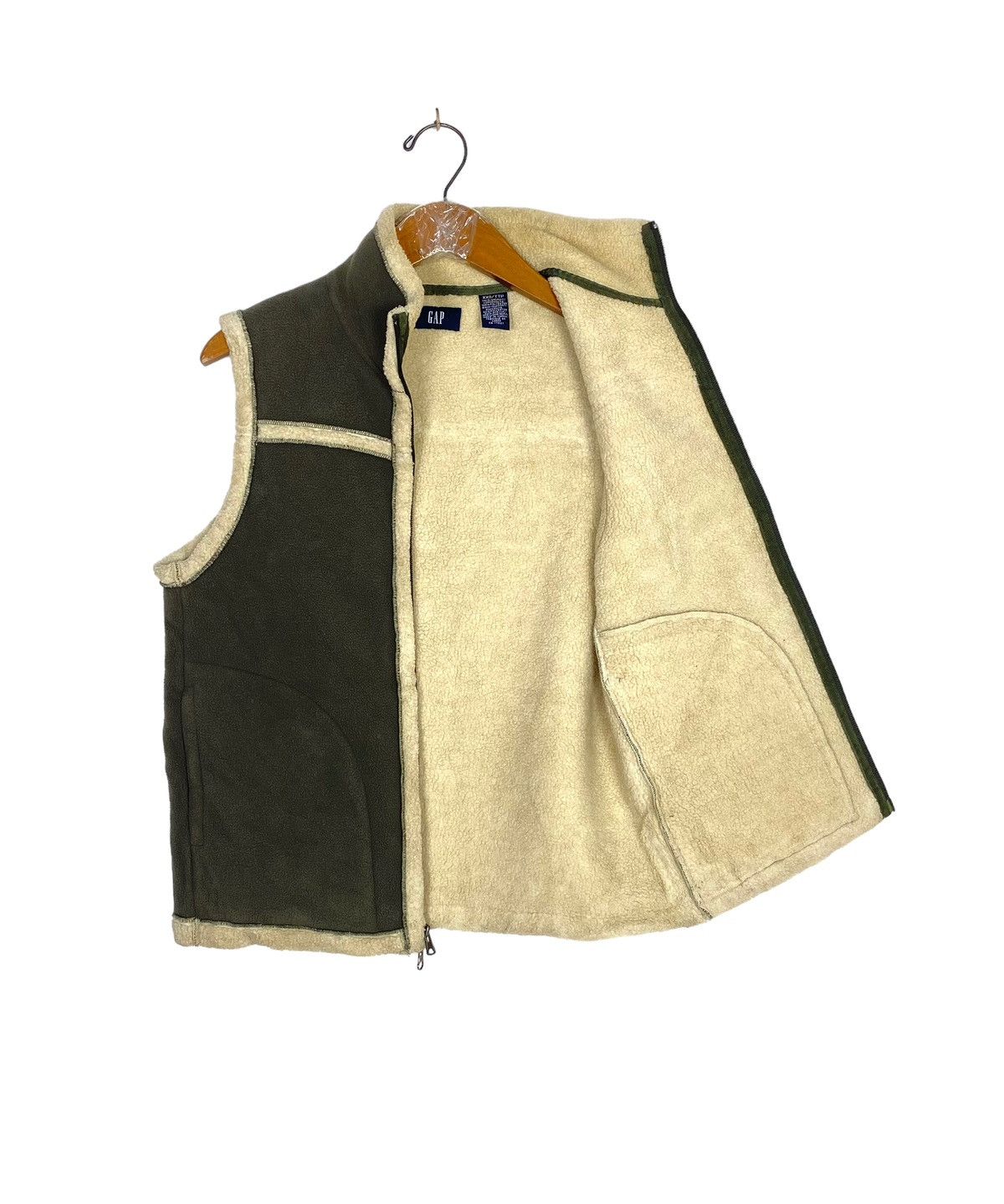 Gap Rare‼️ Gap Green Gilet Vest Sherpa Size US XXS / EU 40 - 2 Thumbnail