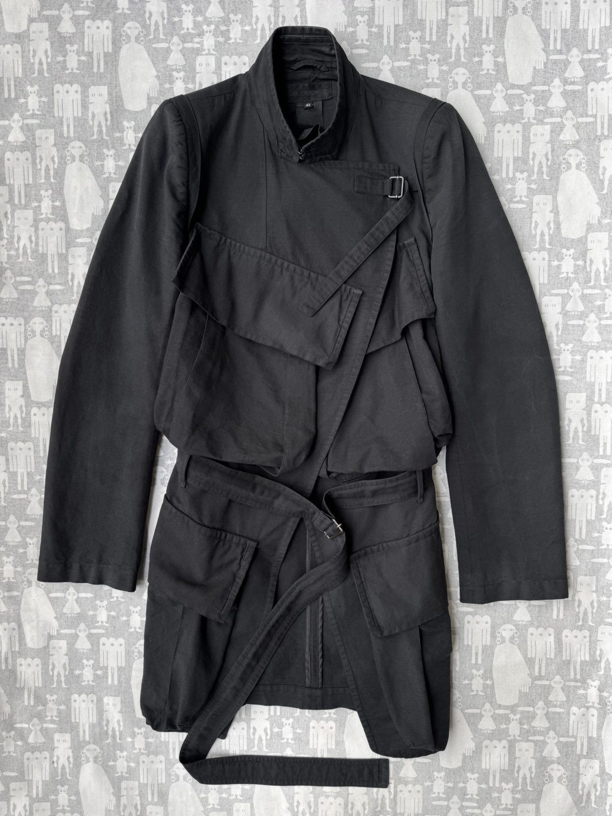 Ann Demeulemeester Ann Demeulemeester SS04 4 Pocket Belted Wrapped Jacket Size US S / EU 44-46 / 1 - 1 Thumbnail