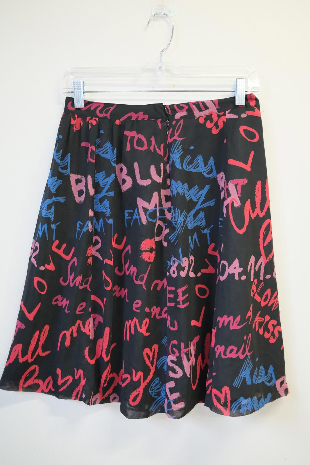 00's JC de Castelbajac AOP Text Graffiti Skirt