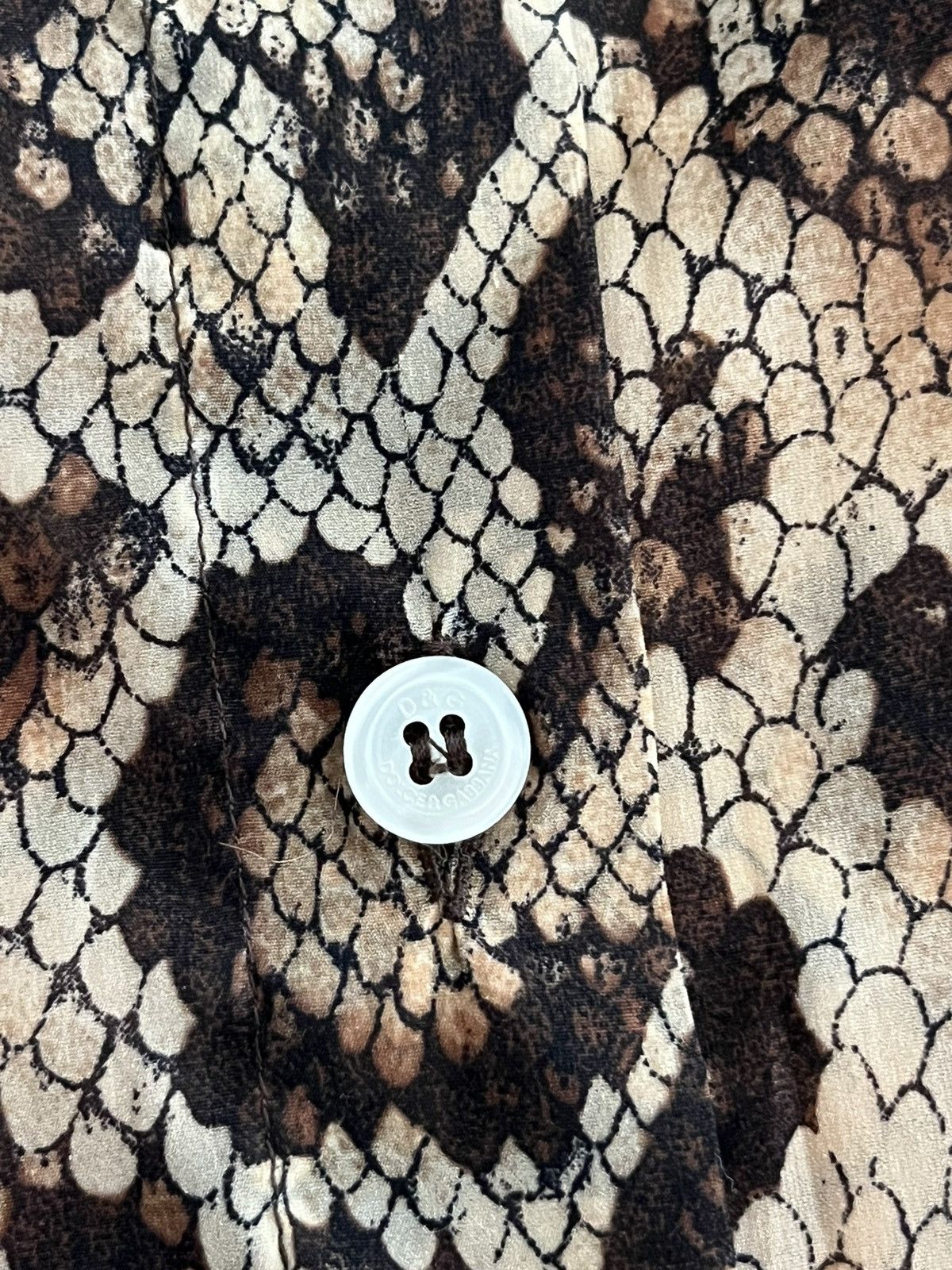 Dolce & Gabbana Dolce & Gabbana mesh Python Button up Shirt Size L / US 10 / IT 46 - 6 Thumbnail