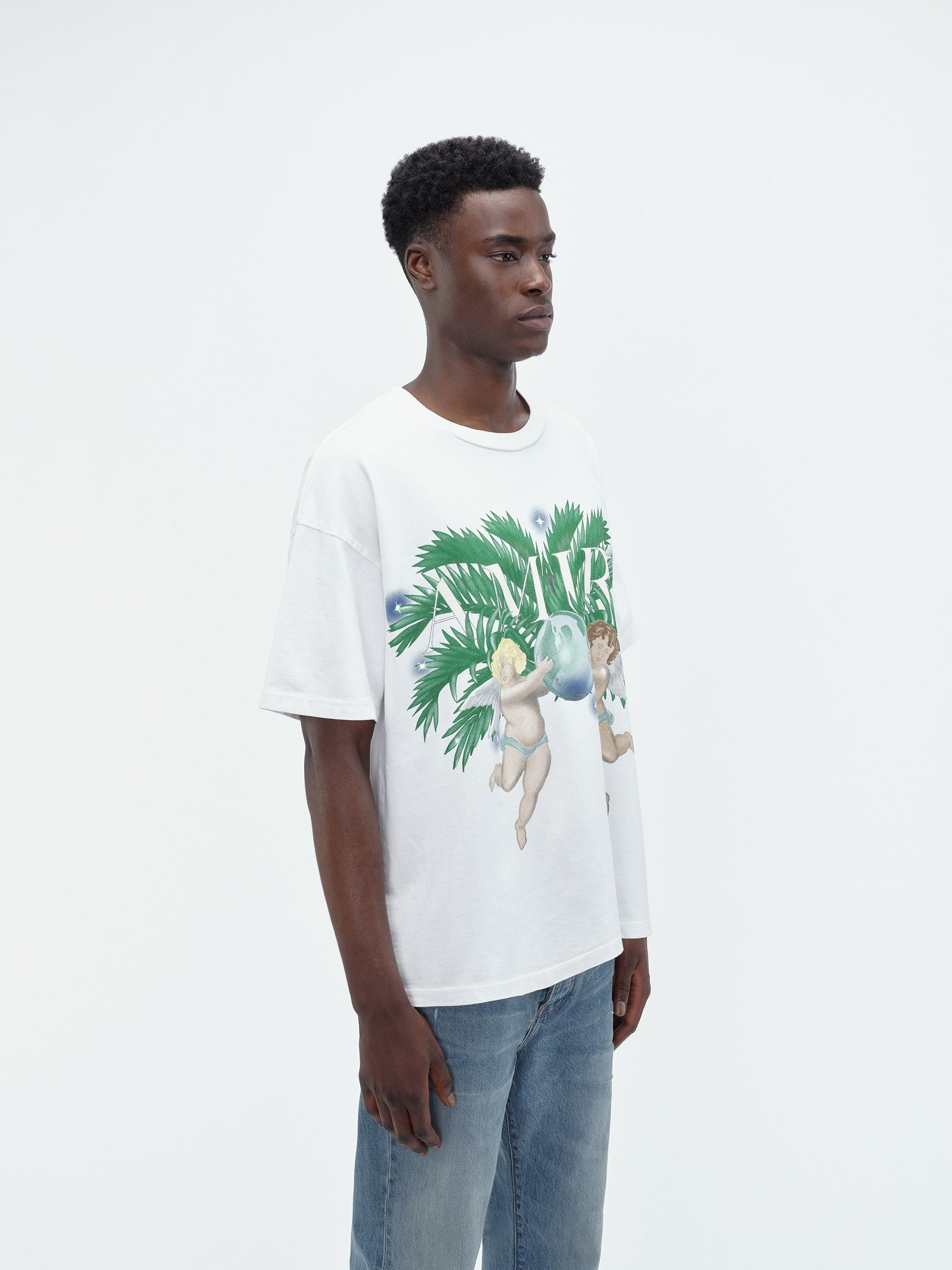 Amiri o1orln1025 Airbrush Cherub T-Shirt in White Size US S / EU 44-46 / 1 - 3 Thumbnail