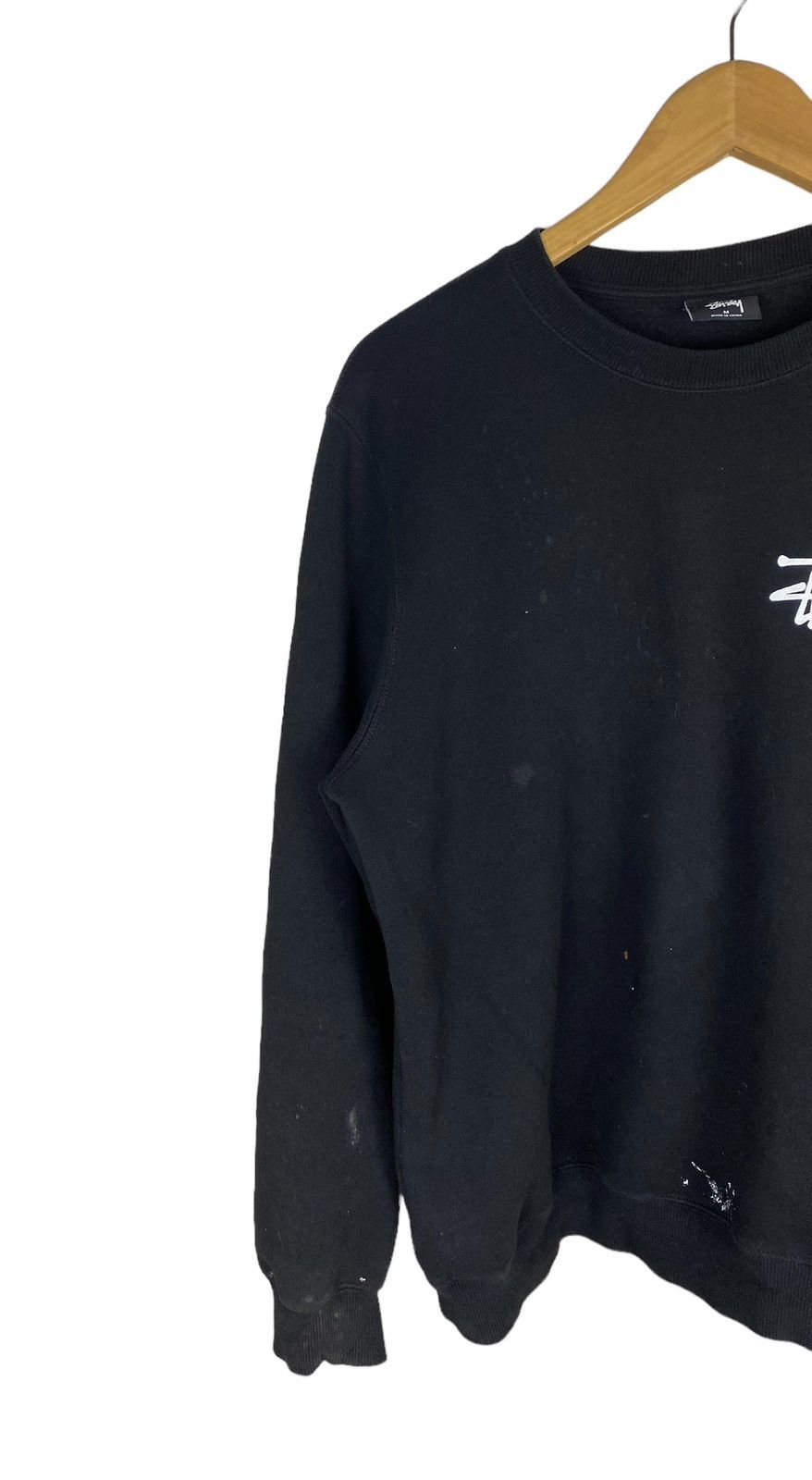 Stussy Small Logo Paint Splash Sweatshirt