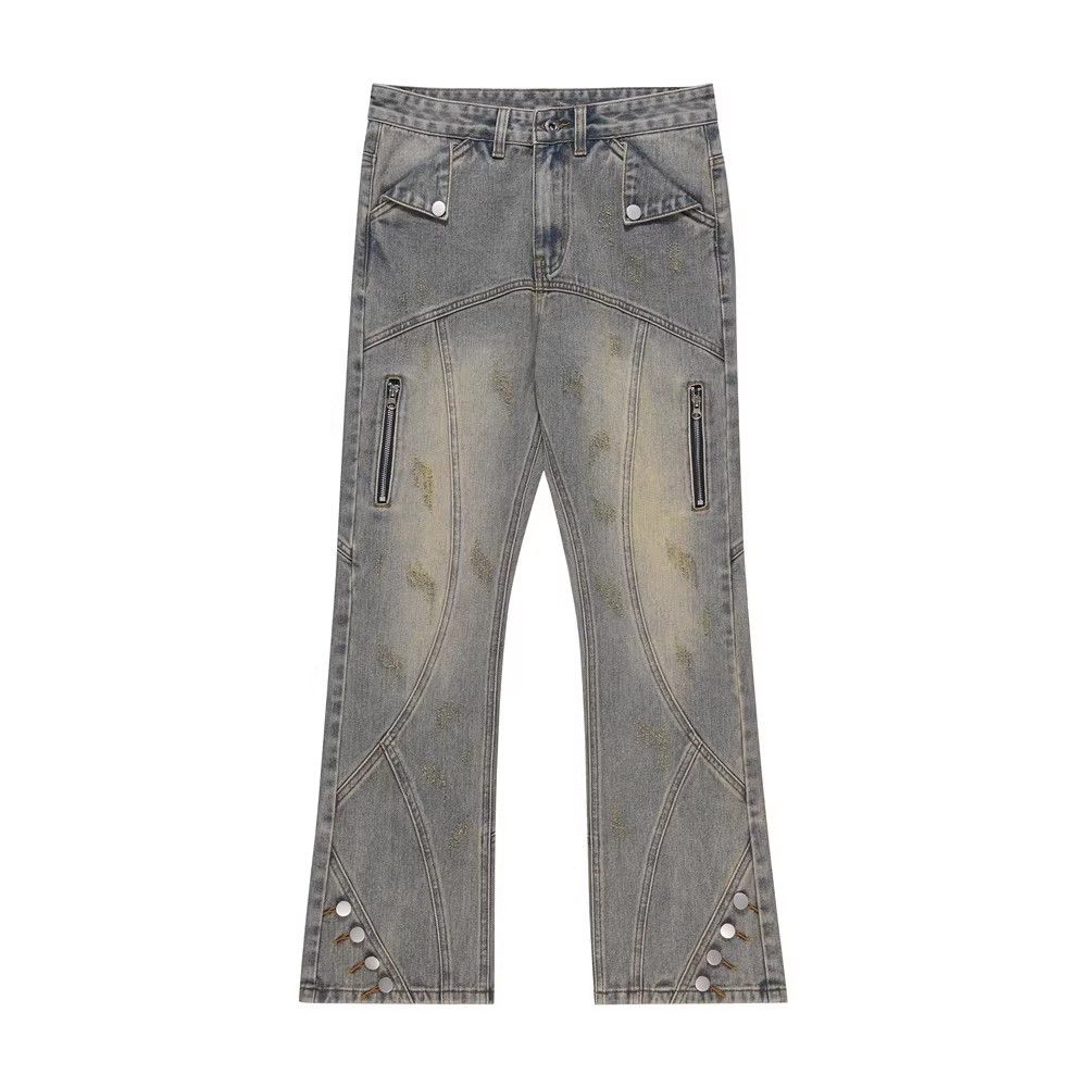 Japanese Brand × Jean Men's bootcut vintage hiphop punk patchwork distressed jeans Size US 32 / EU 48 - 1 Thumbnail