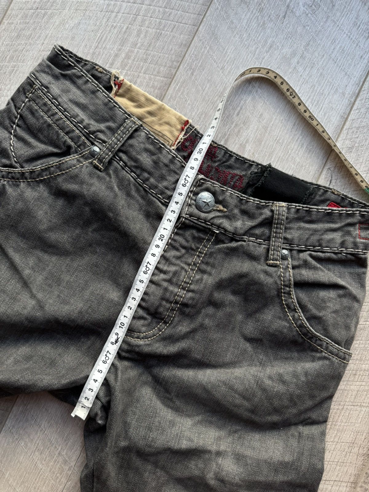 If Six Was Nine Tough Jeansmith Japanese Y2K Relaxed Jeans Gothic Punk Opium Size US 30 / EU 46 - 17 Thumbnail