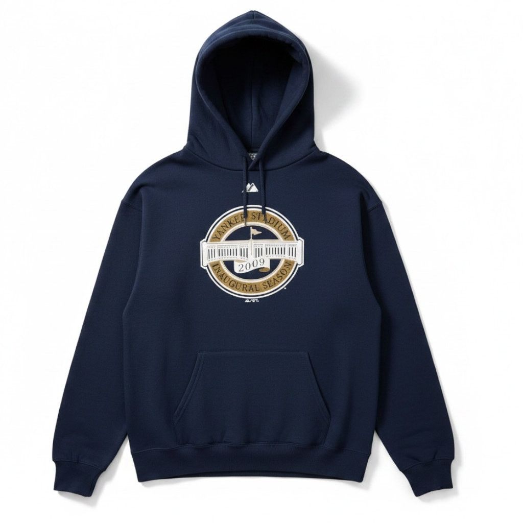 Majestic New York Yankees Stadium Men Large Majestic 2009 Navy Hoodie Size US L / EU 52-54 / 3 - 1 Thumbnail