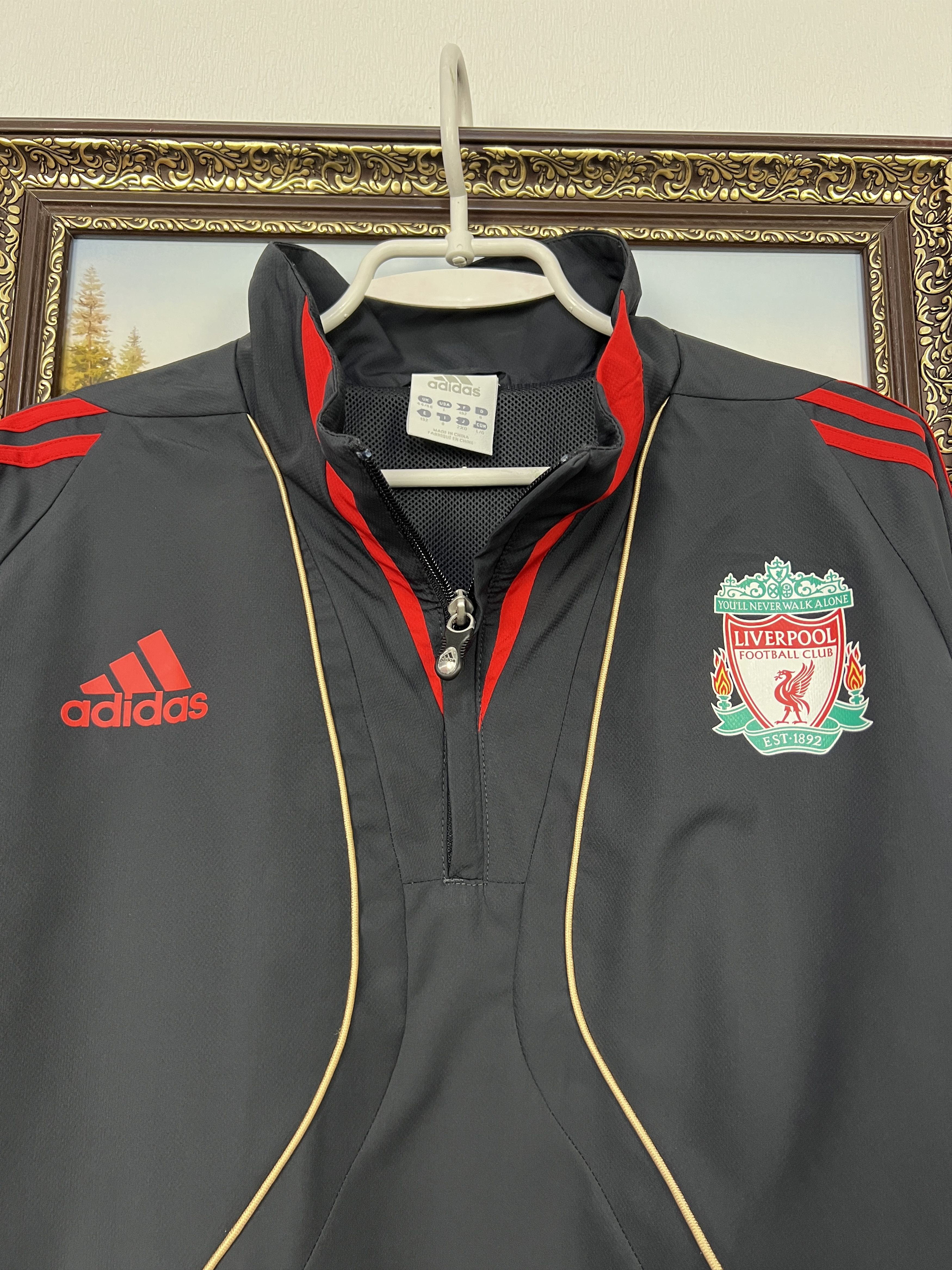 Adidas Vintage Adidas Liverpool Football Jacket Soccer Train Size US L / EU 52-54 / 3 - 3 Thumbnail