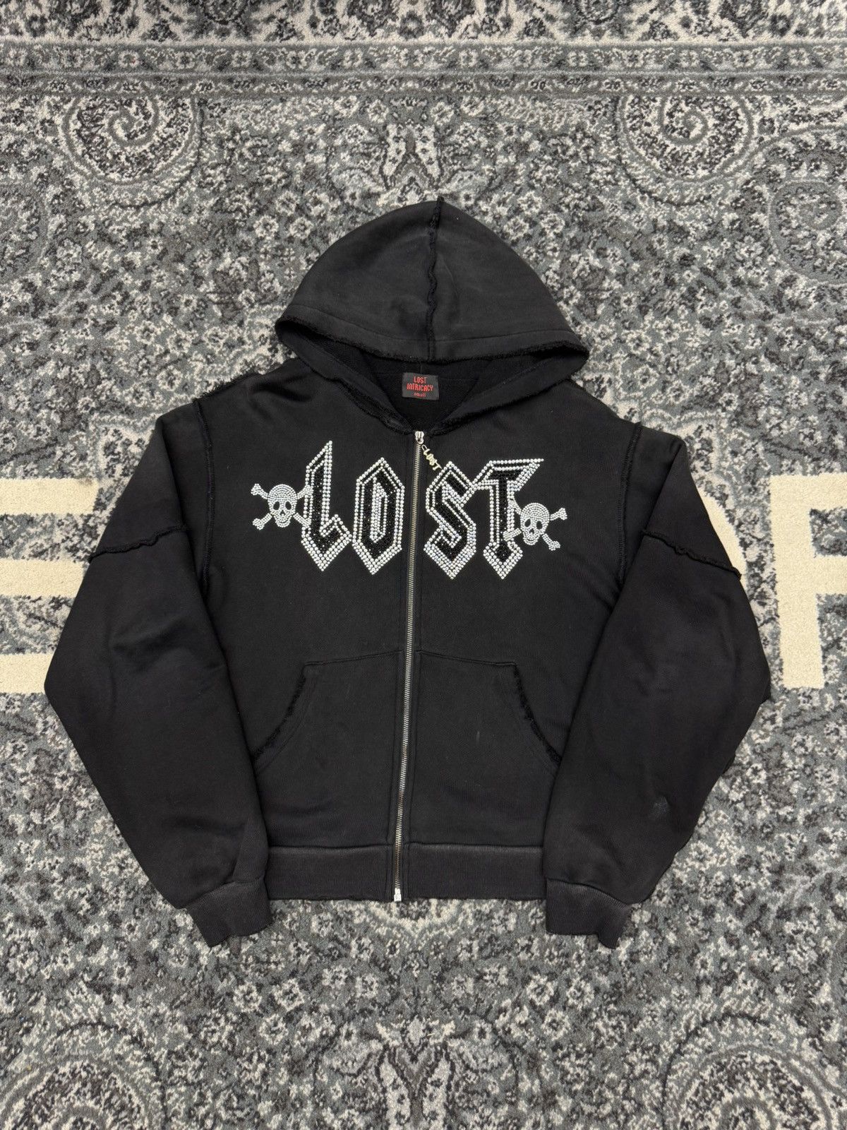 LOST INTRICACY Lost Intricacy Black Rhinestone Zip-Up Size US S / EU 44-46 / 1 - 1 Thumbnail