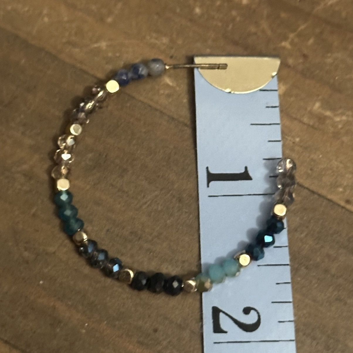 Other Frenzy semi precious stone bead hoop earrings Size ONE SIZE - 2 Thumbnail