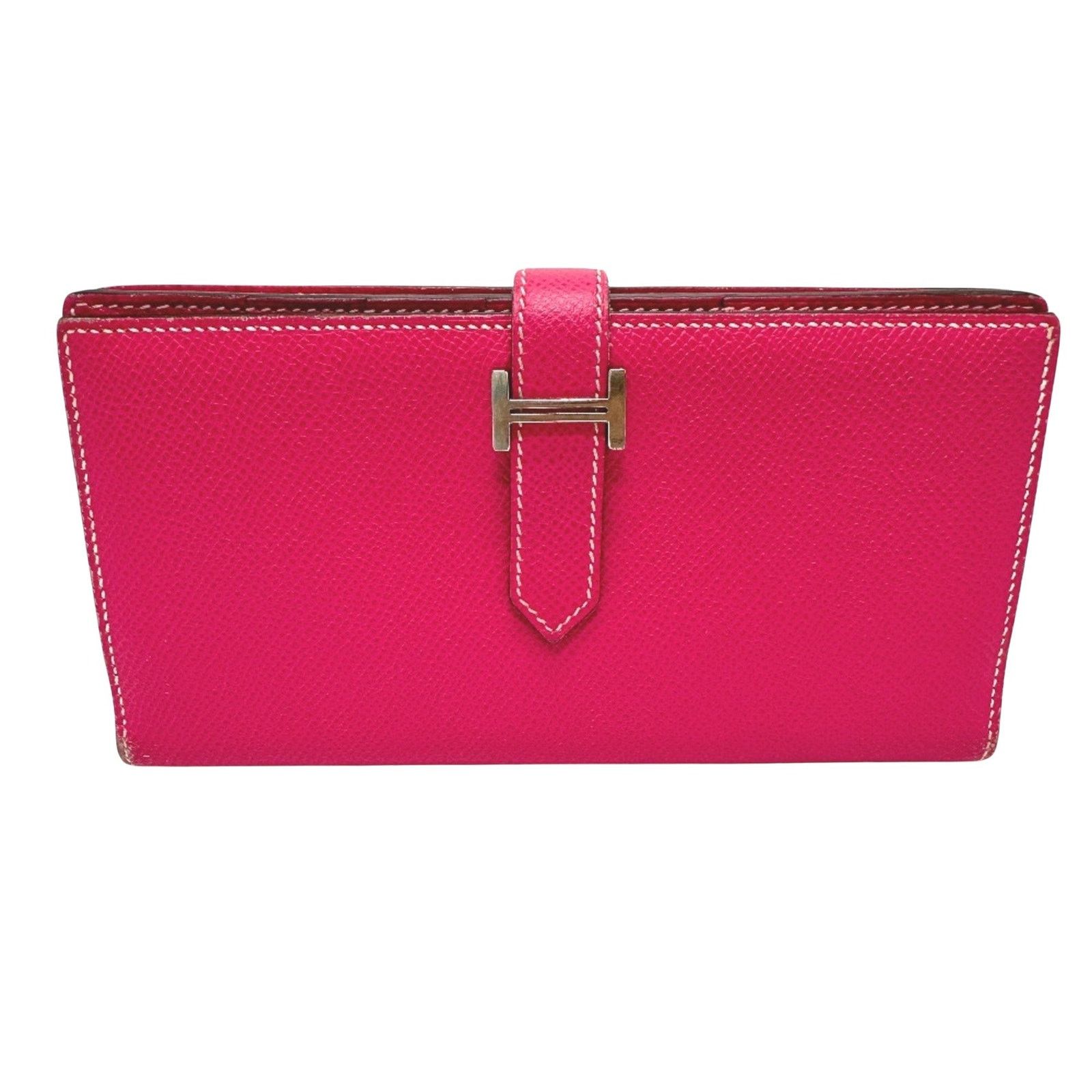 Hermès Pink Leather Béarn