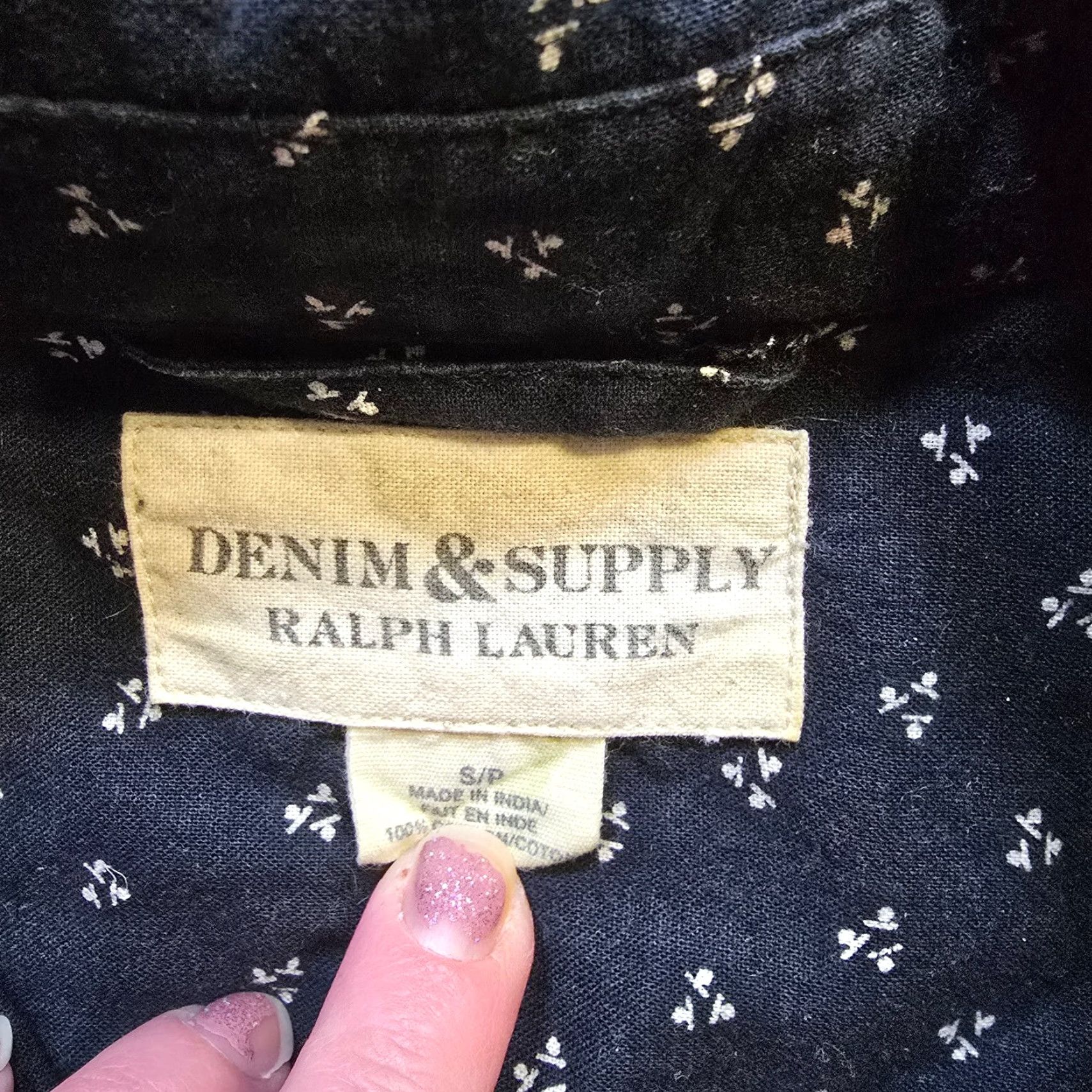 Ralph Lauren **Ralph Lauren Denim Supply Men's Black Small Floral Button-Up Shirt** User: **Black Ralph Lauren Denim Supply Men's Small Floral Button-Up Shirt** Size US S / EU 44-46 / 1 - 4 Thumbnail
