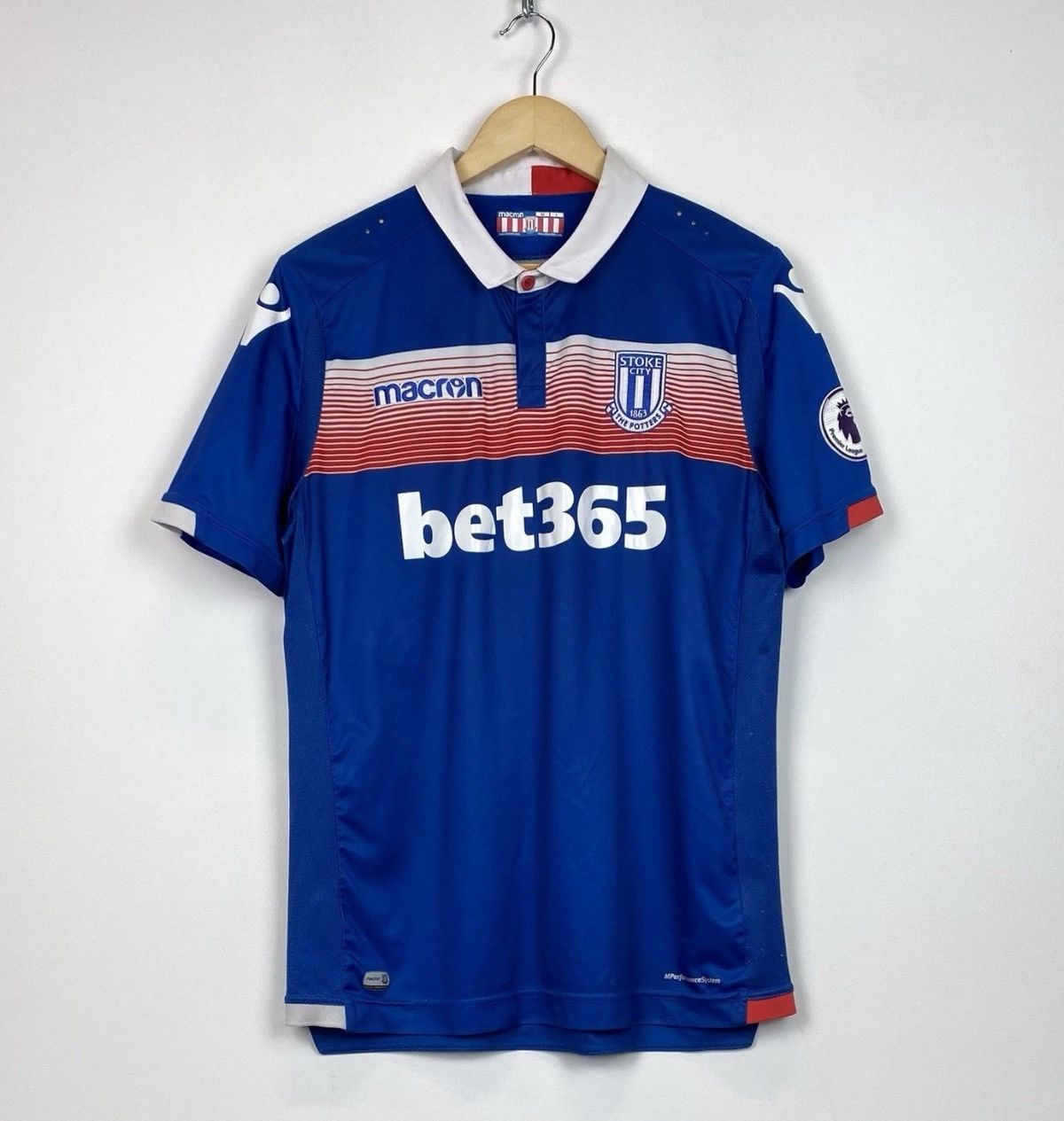 Other Stoke City 2017/2018 Away Football Shirt Soccer Jersey Blue Size US L / EU 52-54 / 3 - 1 Thumbnail