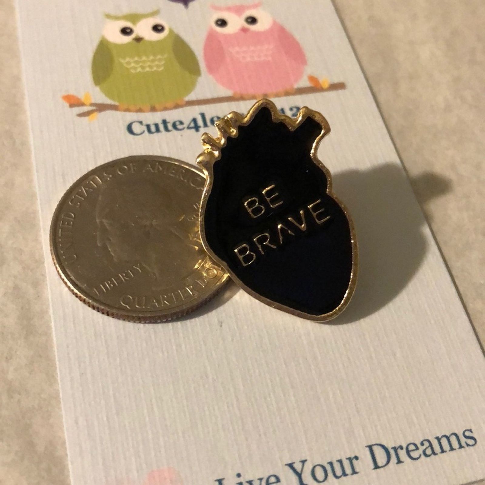 Other Heart Be Brave Pin Brooch Size ONE SIZE - 1 Thumbnail