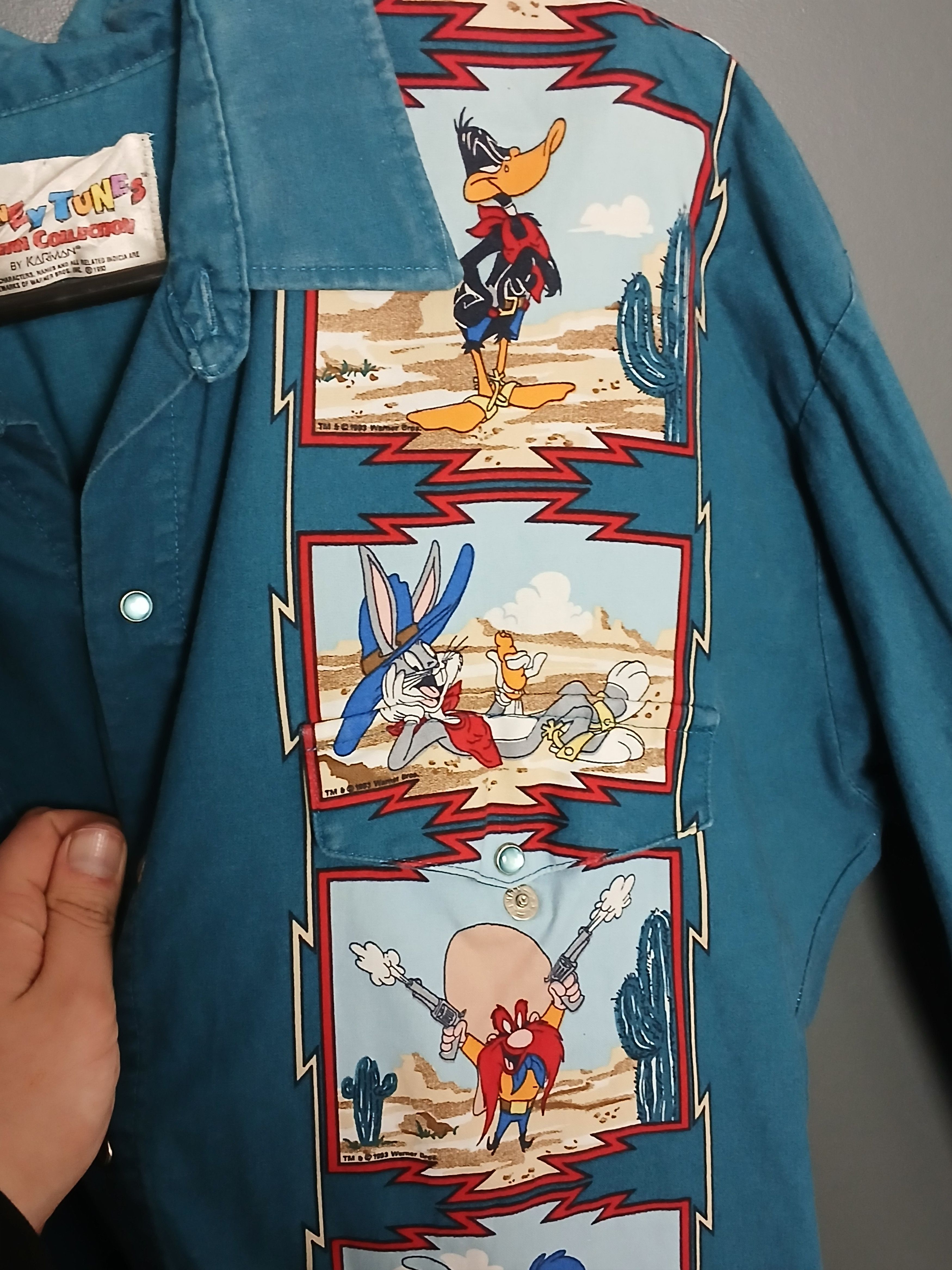 Cartoon Network × Vintage × Warner Bros Vintage 1993 Looney Tunes Shirt Size US L / EU 52-54 / 3 - 3 Thumbnail