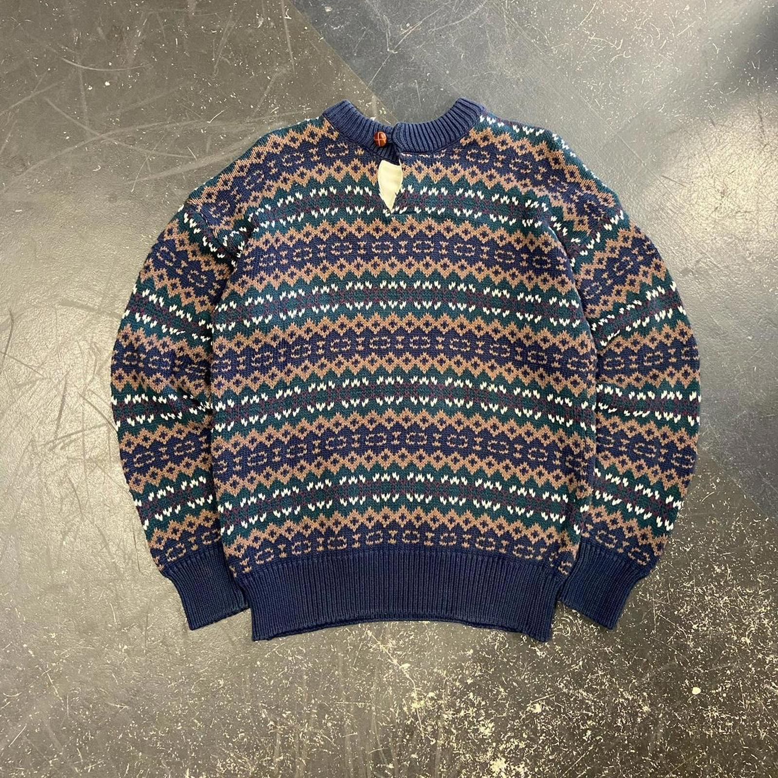 London Fog 80s London Fog 1/4 Button Grandpa Knit Size US L / EU 52-54 / 3 - 1 Thumbnail