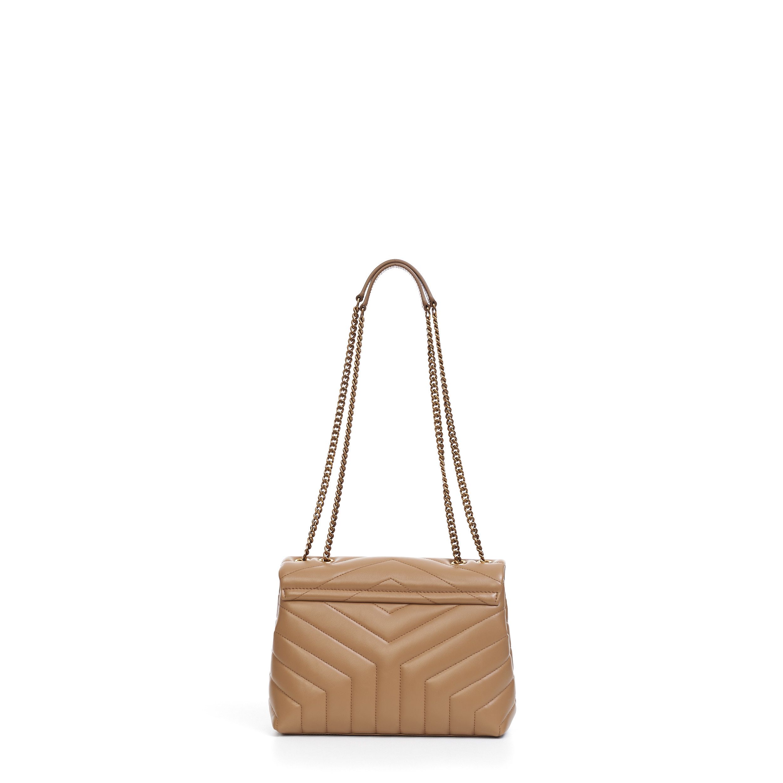 Saint Laurent Paris Loulou Small Chain Bag In Tan Quilted "Y" Leather Size ONE SIZE - 11 Thumbnail