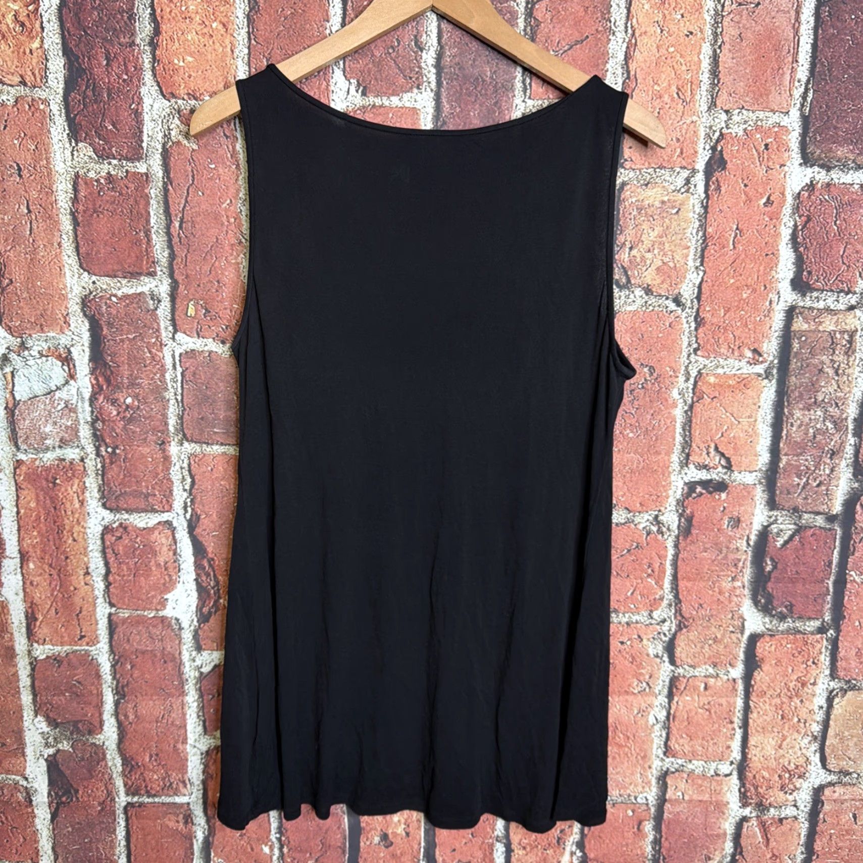 Eileen Fisher Eileen Fisher Silk Tank Top Blouse Black M Sleeveless Casual Size M / US 6-8 / IT 42-44 - 3 Thumbnail