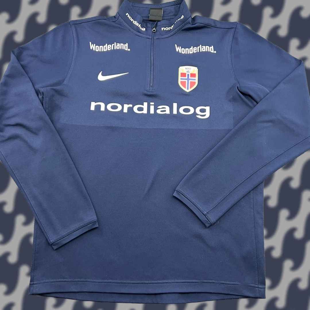 Nike Nike Track Top 1/4 Zip Shirt Mens Medium Football Jersey Blue Nike Jersey Size US M / EU 48-50 / 2 - 1 Thumbnail