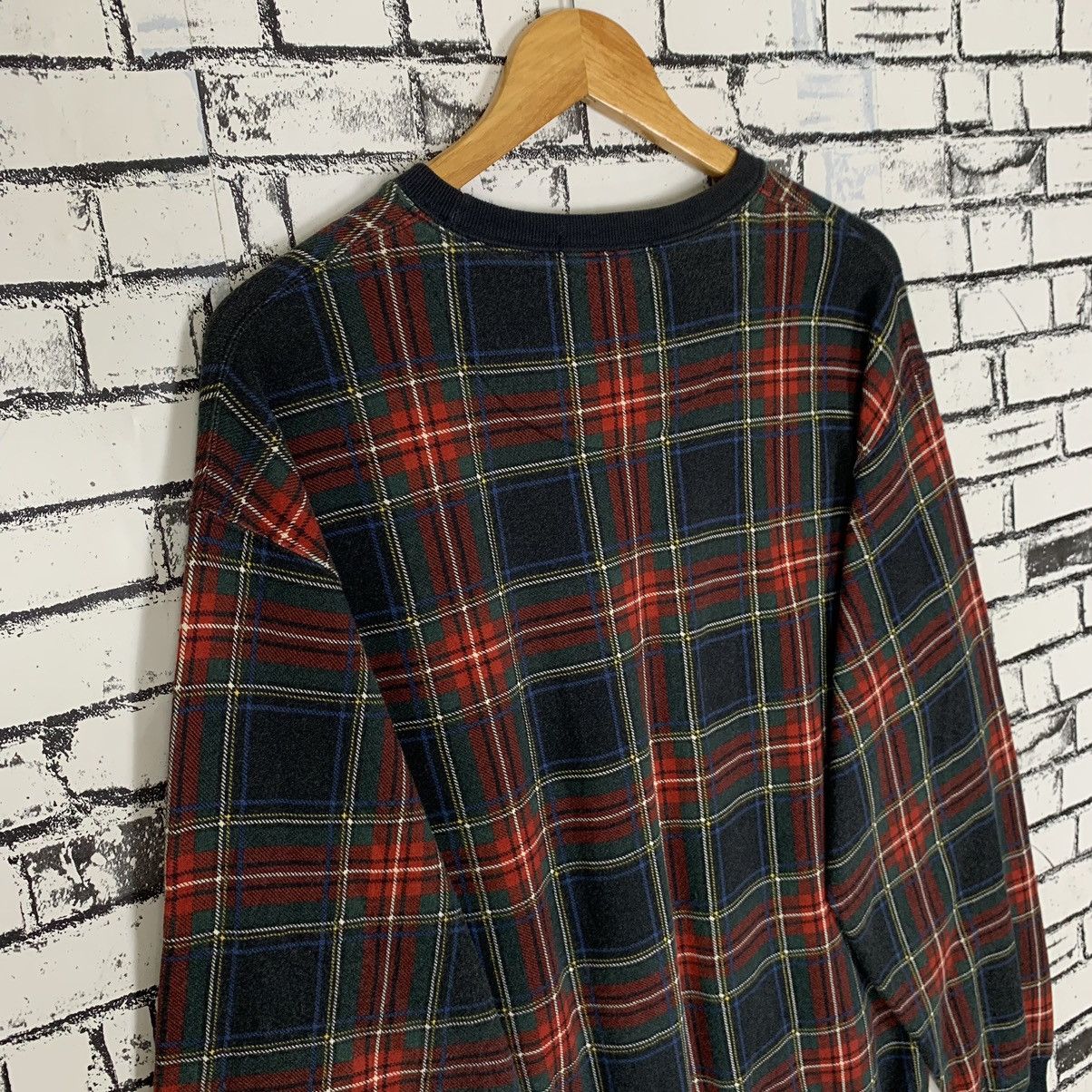 Polo Ralph Lauren × Vintage Polo by Ralph Lauren Tartan Checkered Sweatshirt Crewneck Size US M / EU 48-50 / 2 - 10 Thumbnail