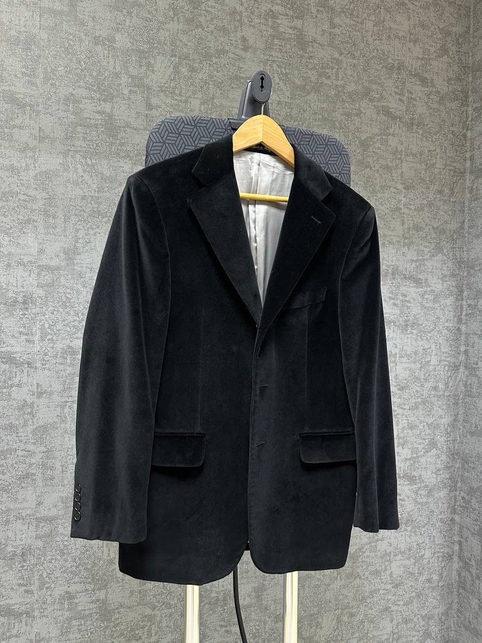 Vintage Ariston Men’s Sportcoat Velour Blazer Jacket Black