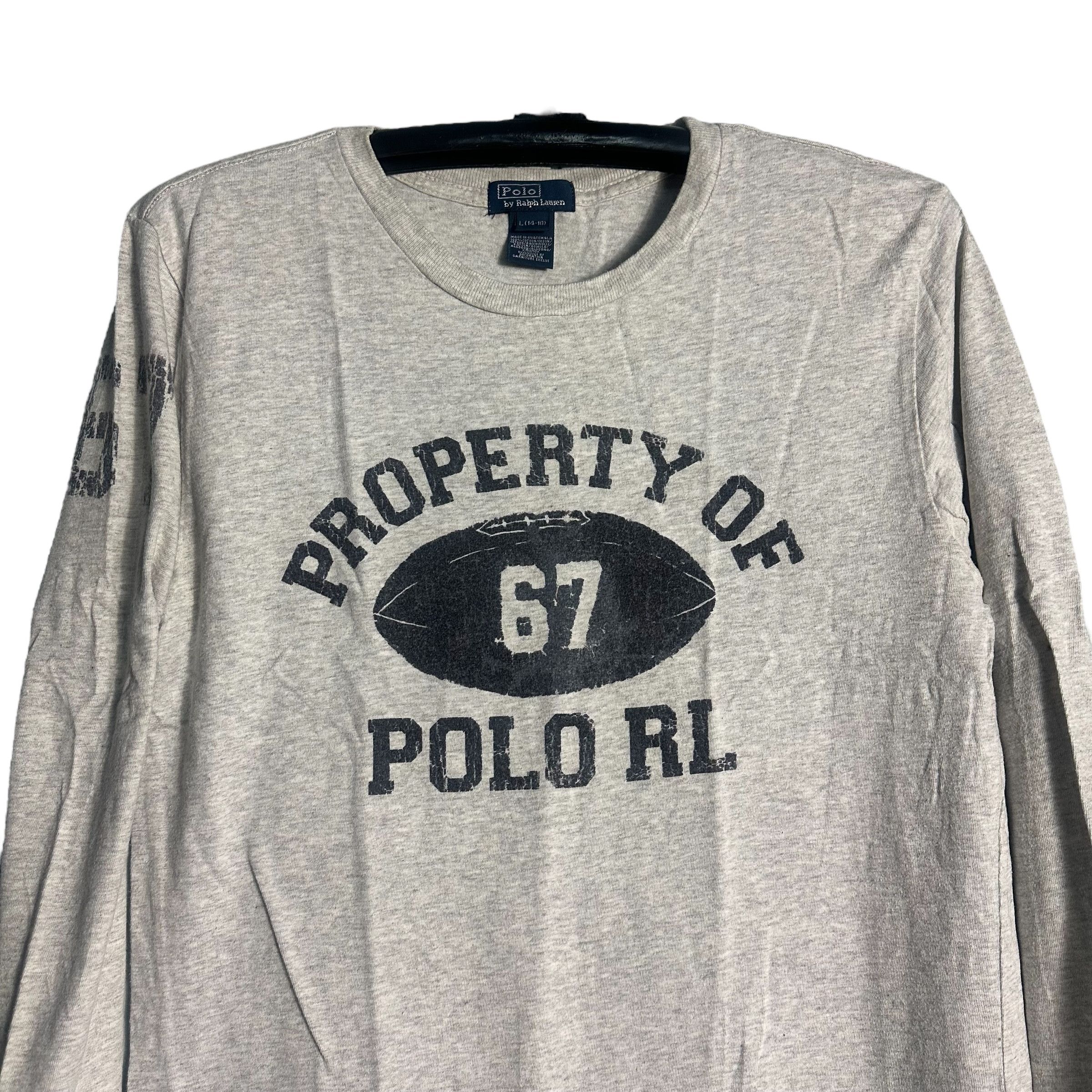 Polo Ralph Lauren 🔥RARE🔥Vintage Polo Rugby Ralph Lauren L/S Boy T-shirt Size US L / EU 52-54 / 3 - 2 Thumbnail