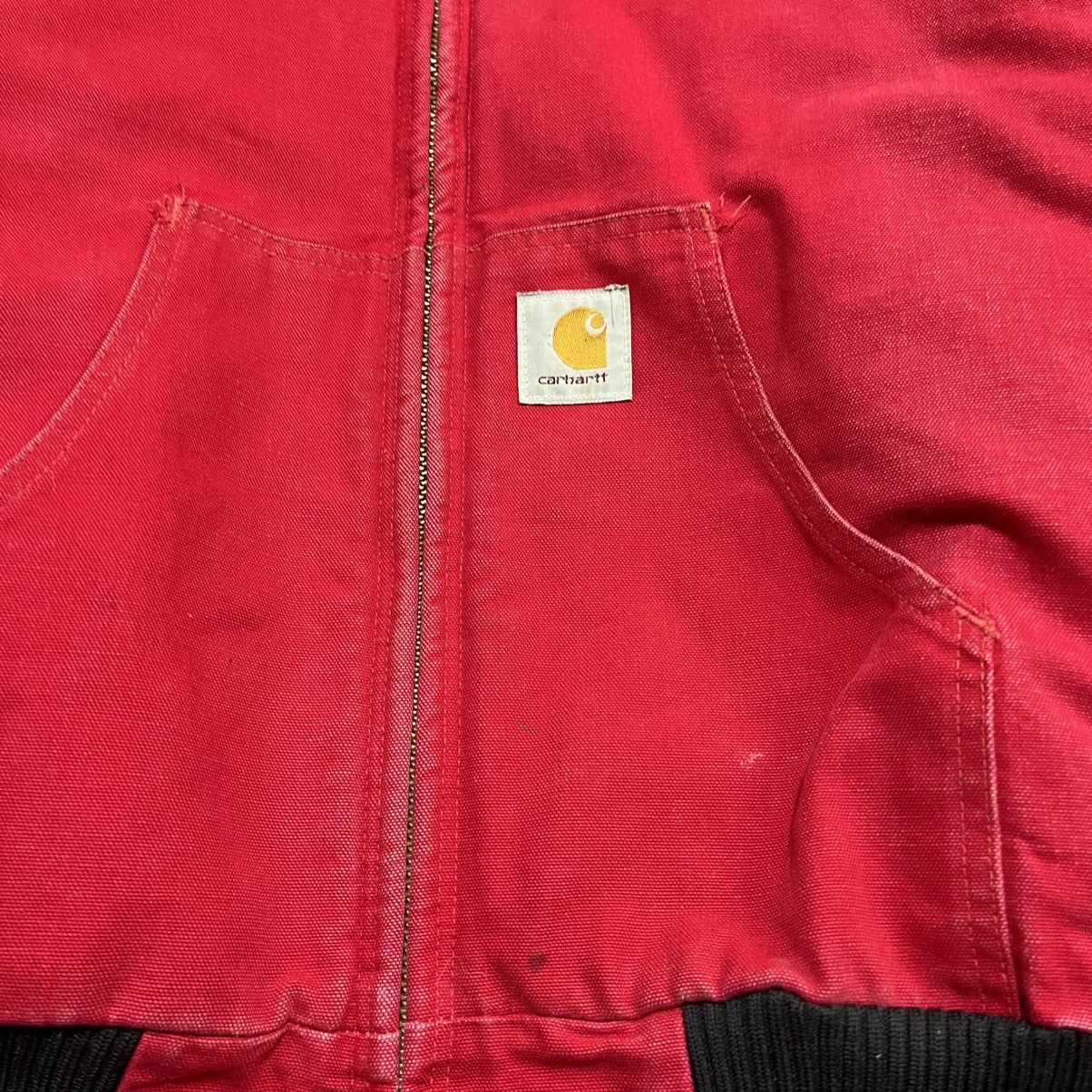 Carhartt Vintage Carhartt Jacket Thermal Lined Workwear Red XL Size US XL / EU 56 / 4 - 4 Thumbnail