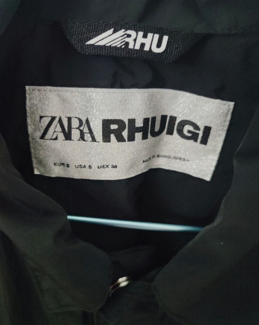Rhude × Zara Rhuigi x Zara Nylon Overshirt Black Jacket Shirt - size S Size US S / EU 44-46 / 1 - 4 Thumbnail
