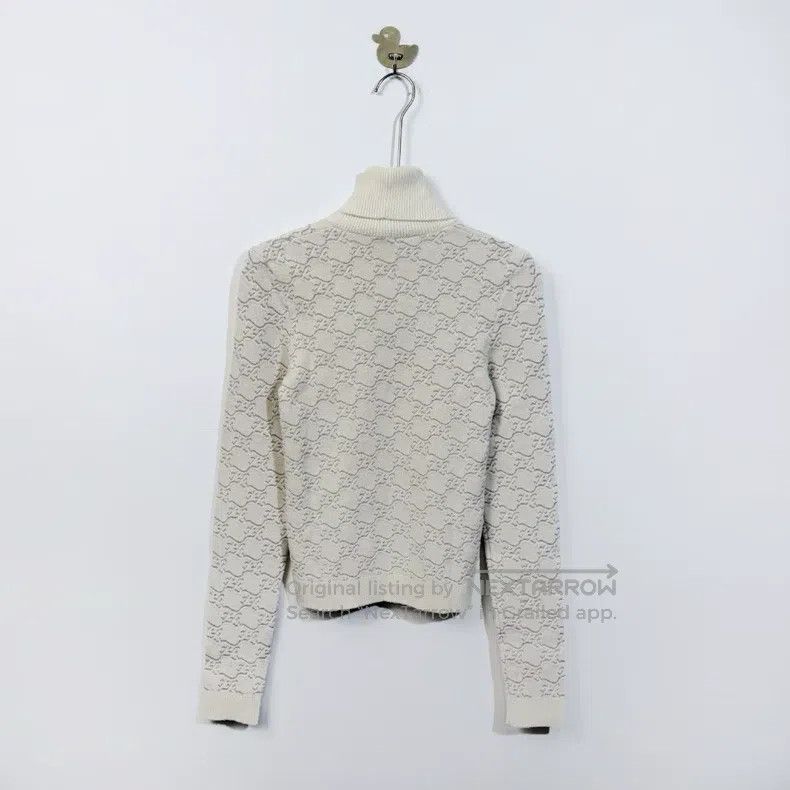 Fendi Fendi Double F Printed High Neck Slim Fit Stretch Knit Swe Size XXS / US 00 / IT 34 - 2 Thumbnail