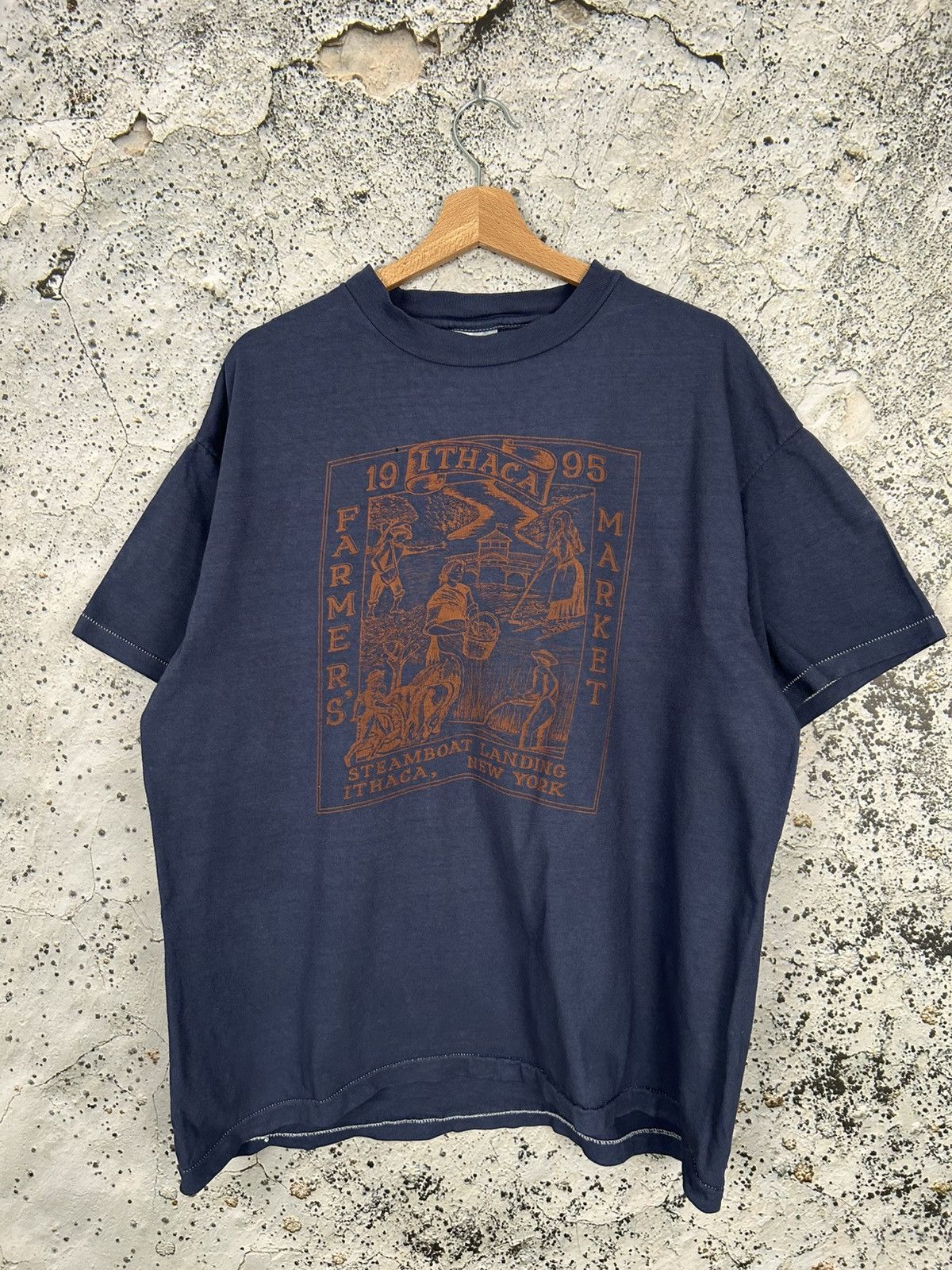 Vintage Vintage 90s Farmer Market Single Stitch Graphic Tee USA Size US XL / EU 56 / 4 - 1 Thumbnail