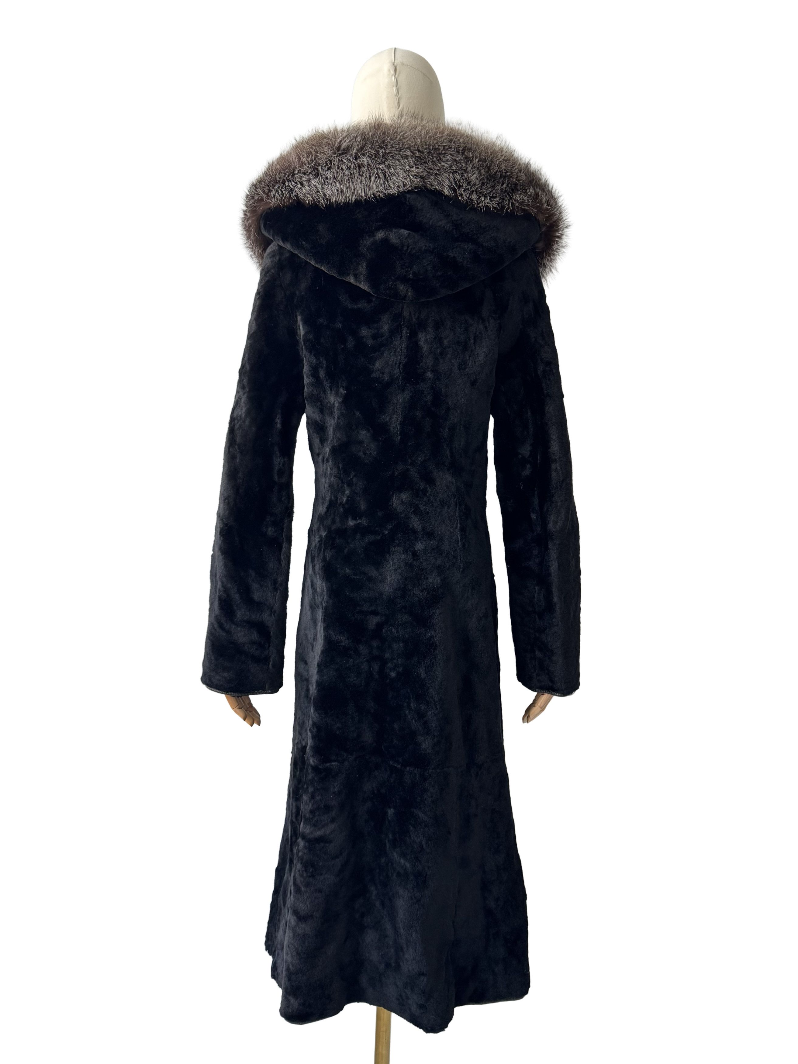 Vintage Vintage Real Sheepskin Hooded Coat Size S / US 4 / IT 40 - 5 Thumbnail