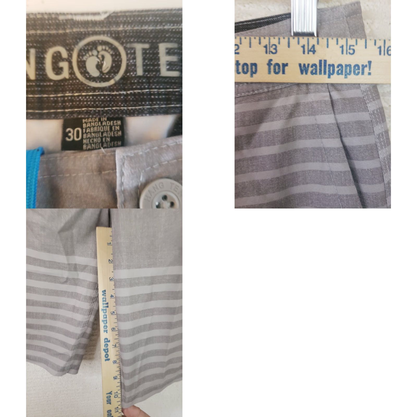Hang Ten Hang Ten Board Shorts Mens Size 30 Beige Striped Chino Size US 30 / EU 46 - 9 Thumbnail