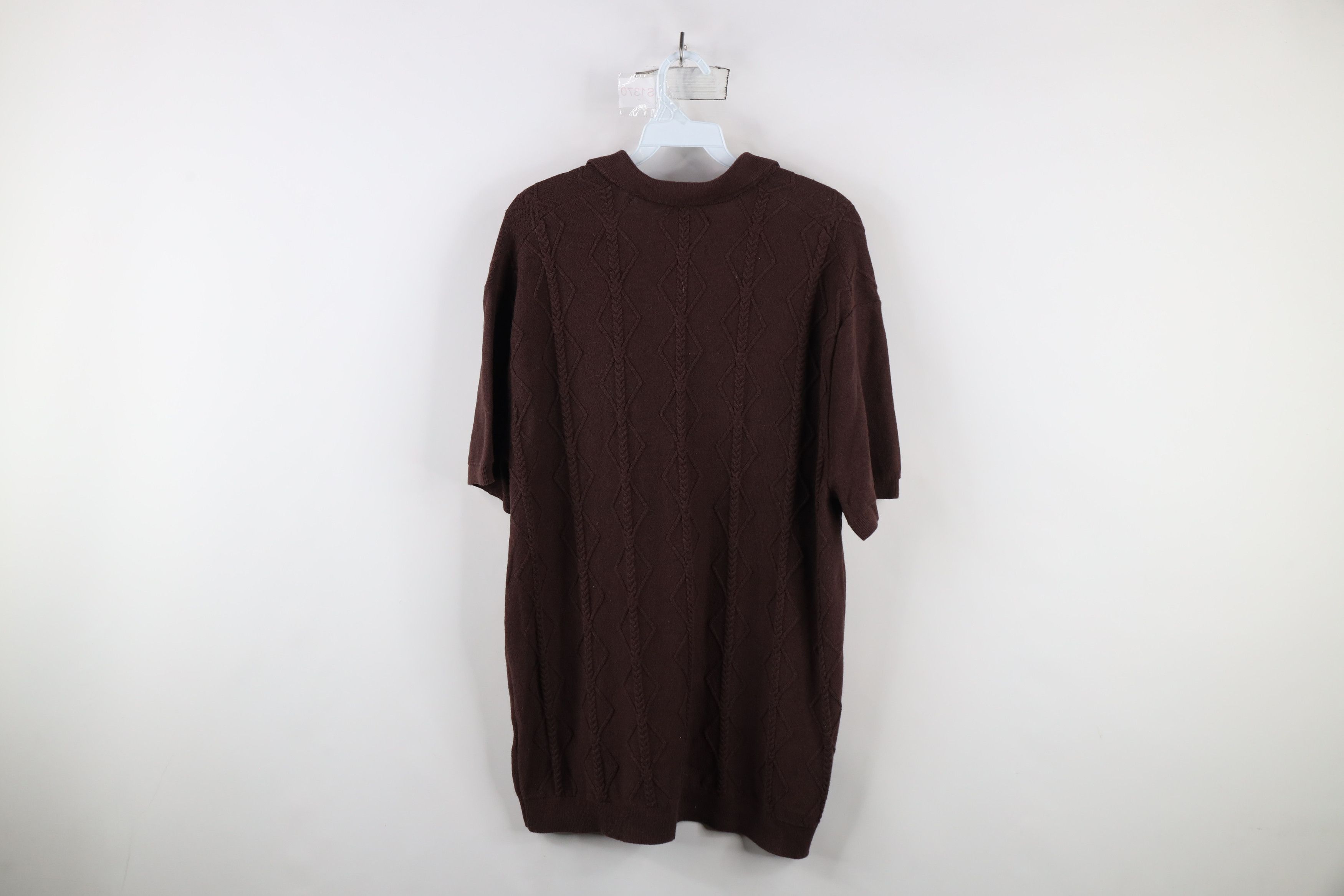 Abercrombie & Fitch × Vintage Vintage Y2K Abercrombie & Fitch Cable Knit Collared Polo Size US L / EU 52-54 / 3 - 8 Thumbnail