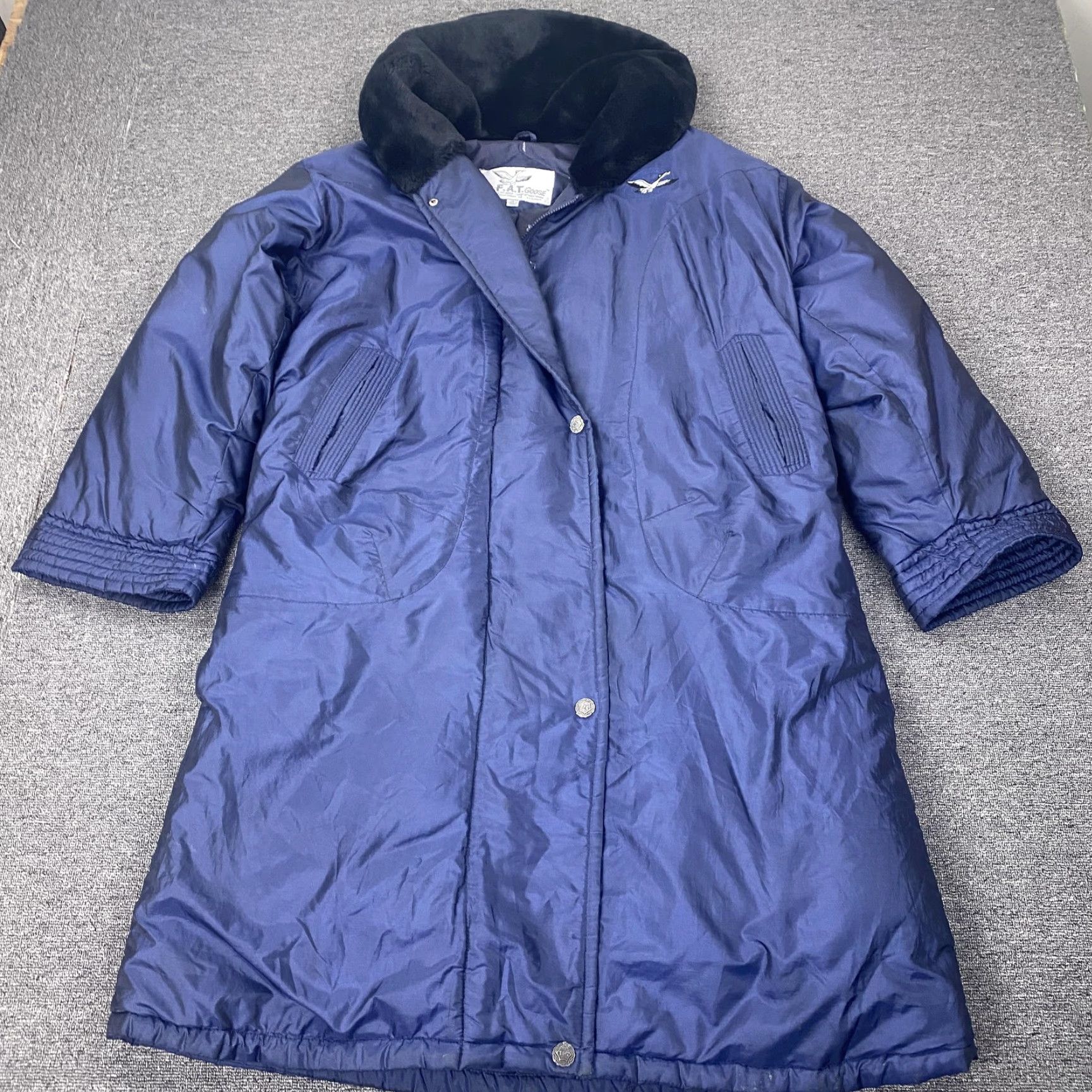 Vintage VINTAGE Triple F.A.T. Goose Coat Mens M Blue Down Parka Quilted 80s Size US M / EU 48-50 / 2 - 2 Thumbnail