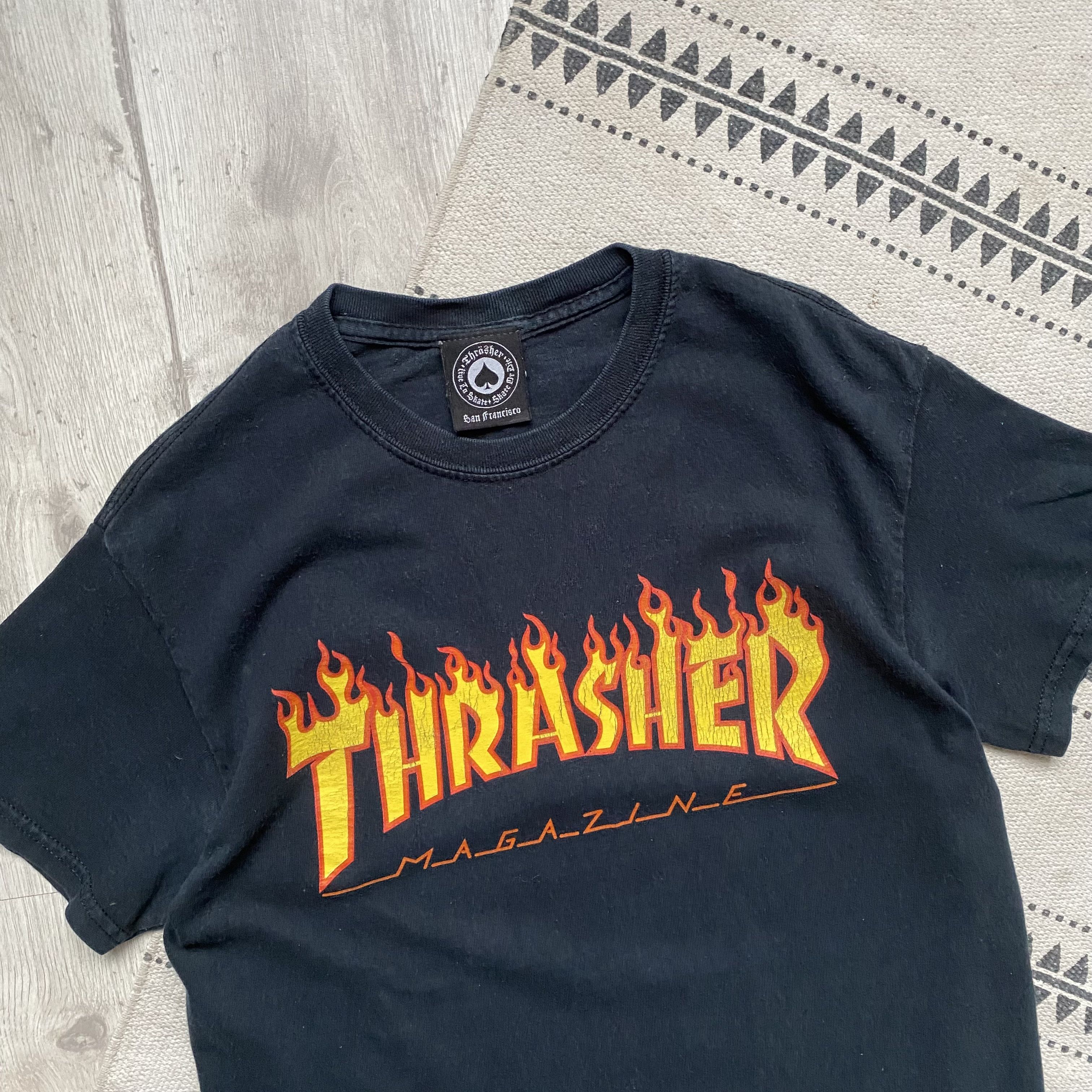 Thrasher 🛹 Vintage Faded THRASHER Tee Skateboard Surf Size US XS / EU 42 / 0 - 2 Thumbnail