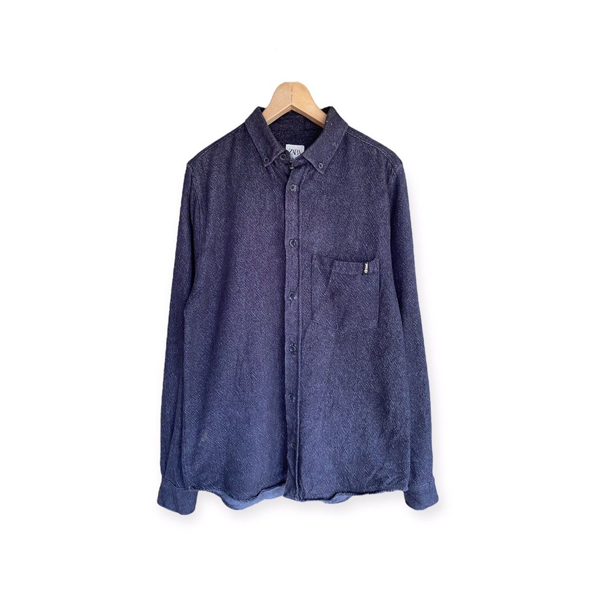 Zara Zara Plain Shirt Button Up Size US M / EU 48-50 / 2 - 1 Thumbnail