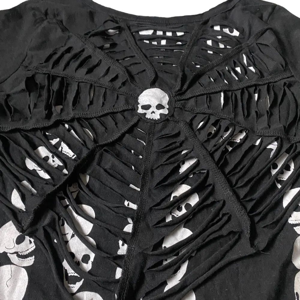 If Six Was Nine 2000's LazyDaisy Skull Spider Web Shirt Size US XS / EU 42 / 0 - 2 Thumbnail