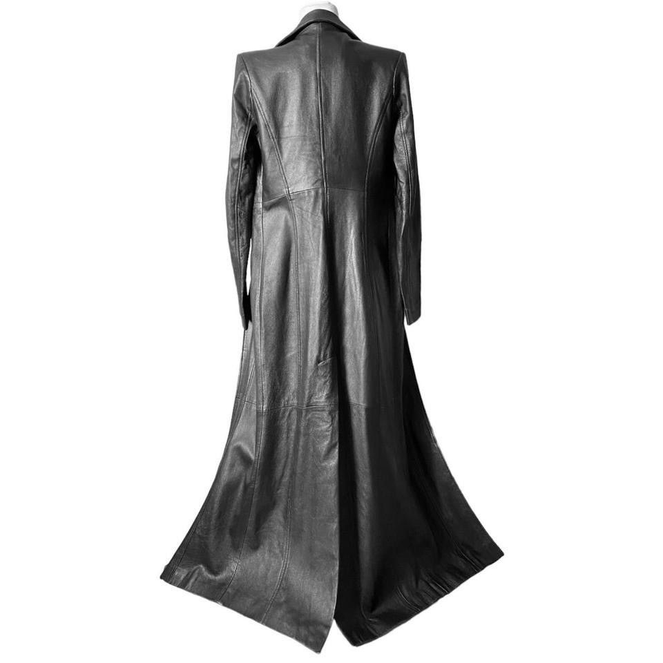 Vintage Super long Avant Garde Matrix leather maxi coat Size M / US 6-8 / IT 42-44 - 2 Thumbnail