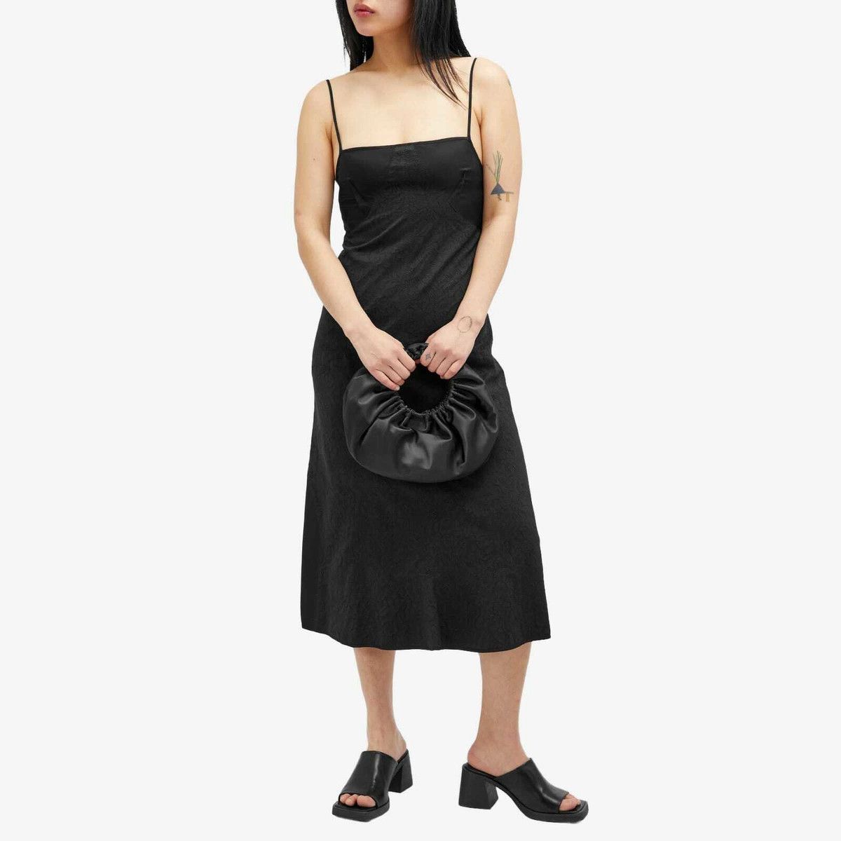 Jil Sander o1y0925 Midi Dress in Black Size M / US 6-8 / IT 42-44 - 4 Thumbnail
