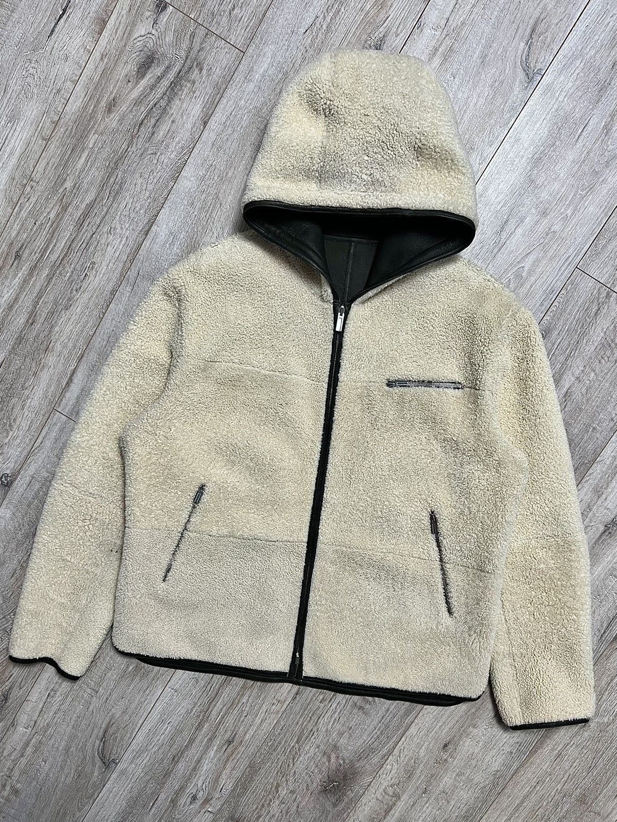 Hermes HERMES Jacket Leather Reversible Lambskin Sheepskin Shearlin Size US XL / EU 56 / 4 - 6 Thumbnail