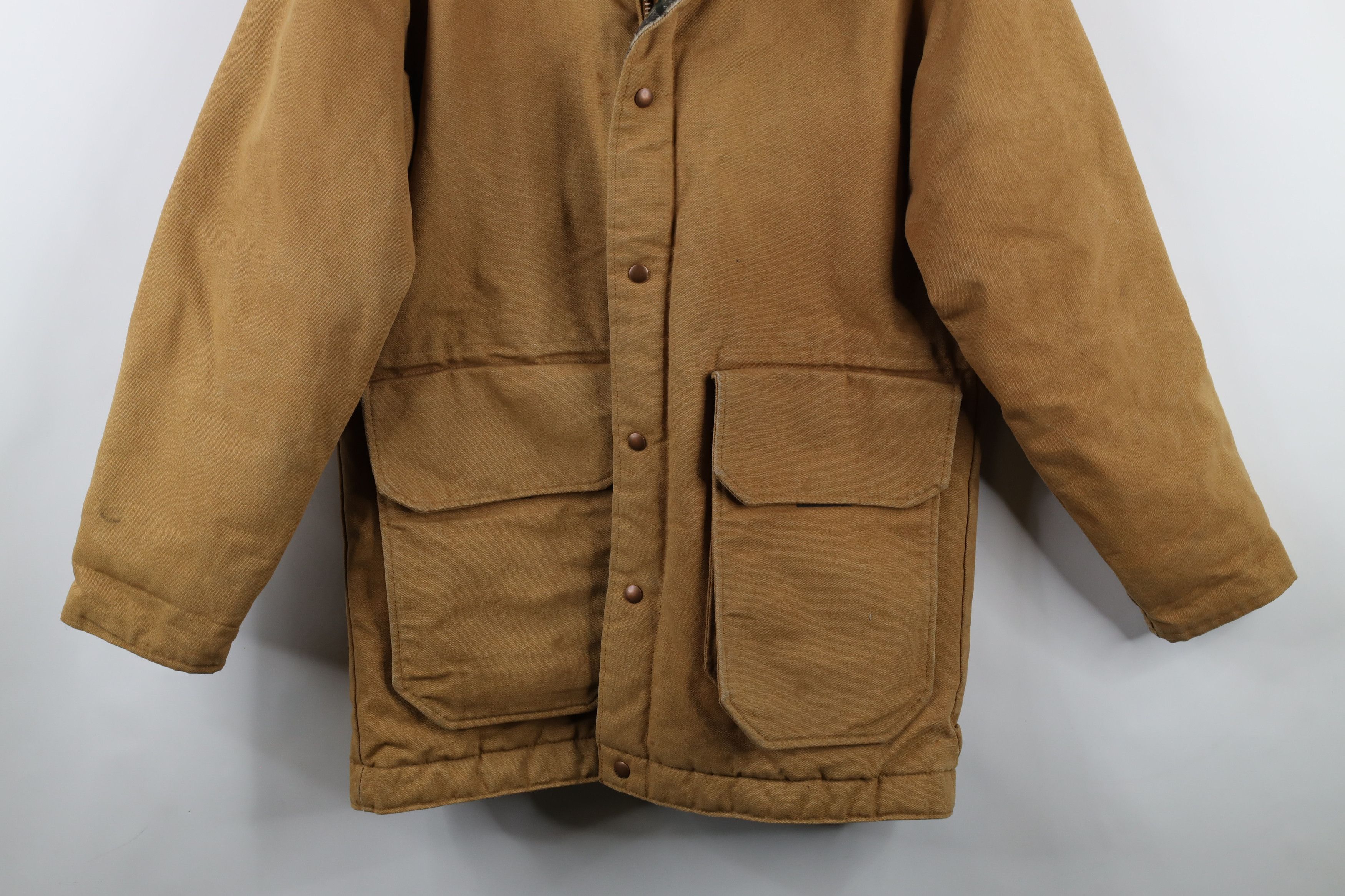 Vintage Vintage 90s Pella Hunting Flannel Lined Canvas Jacket USA Size US M / EU 48-50 / 2 - 3 Thumbnail