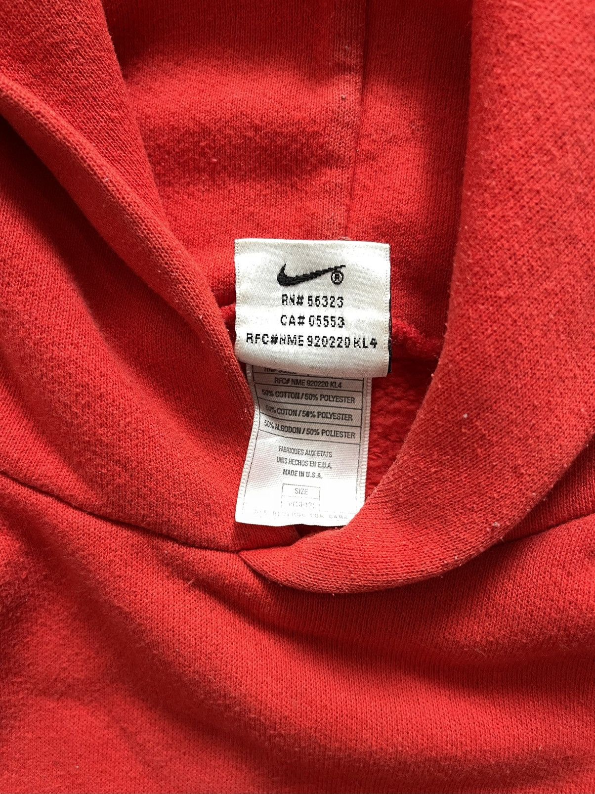 Nike Vintage 90s Nike Red Swoosh Hoodie Made in USA 🇺🇸 Size US M / EU 48-50 / 2 - 4 Thumbnail
