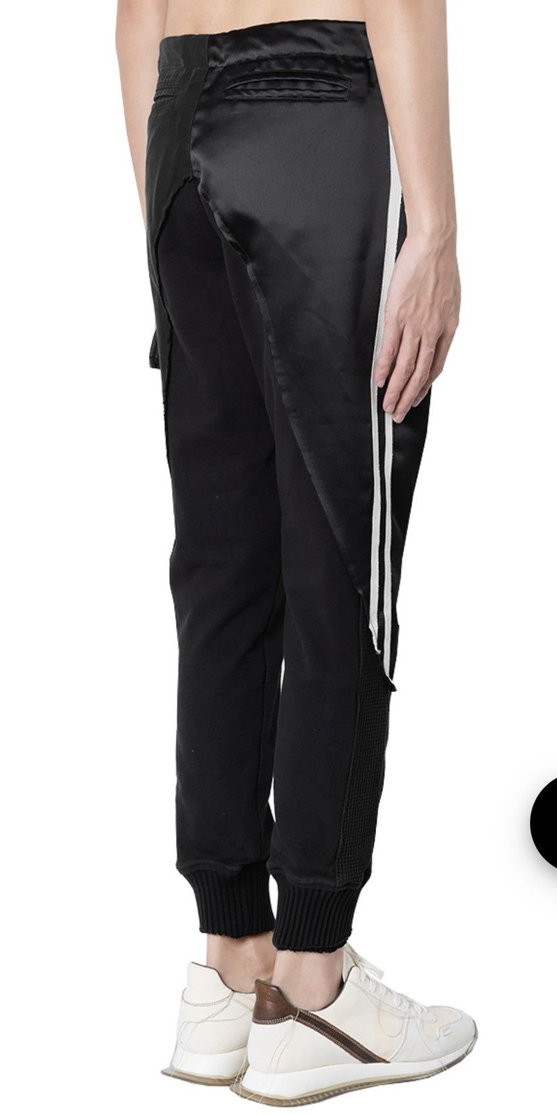 Greg Lauren Greg Lauren Black Satin Baker Lounge Pants Size US 32 / EU 48 - 2 Thumbnail